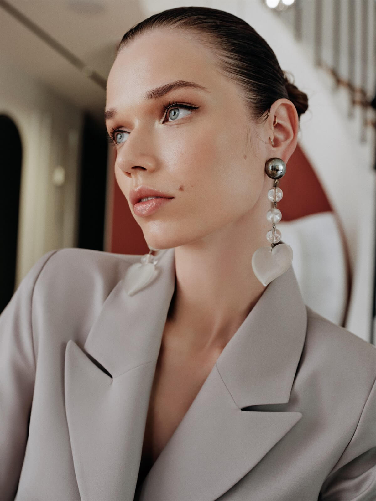 Loulou Crop Blazer Taş Rengi Ceket