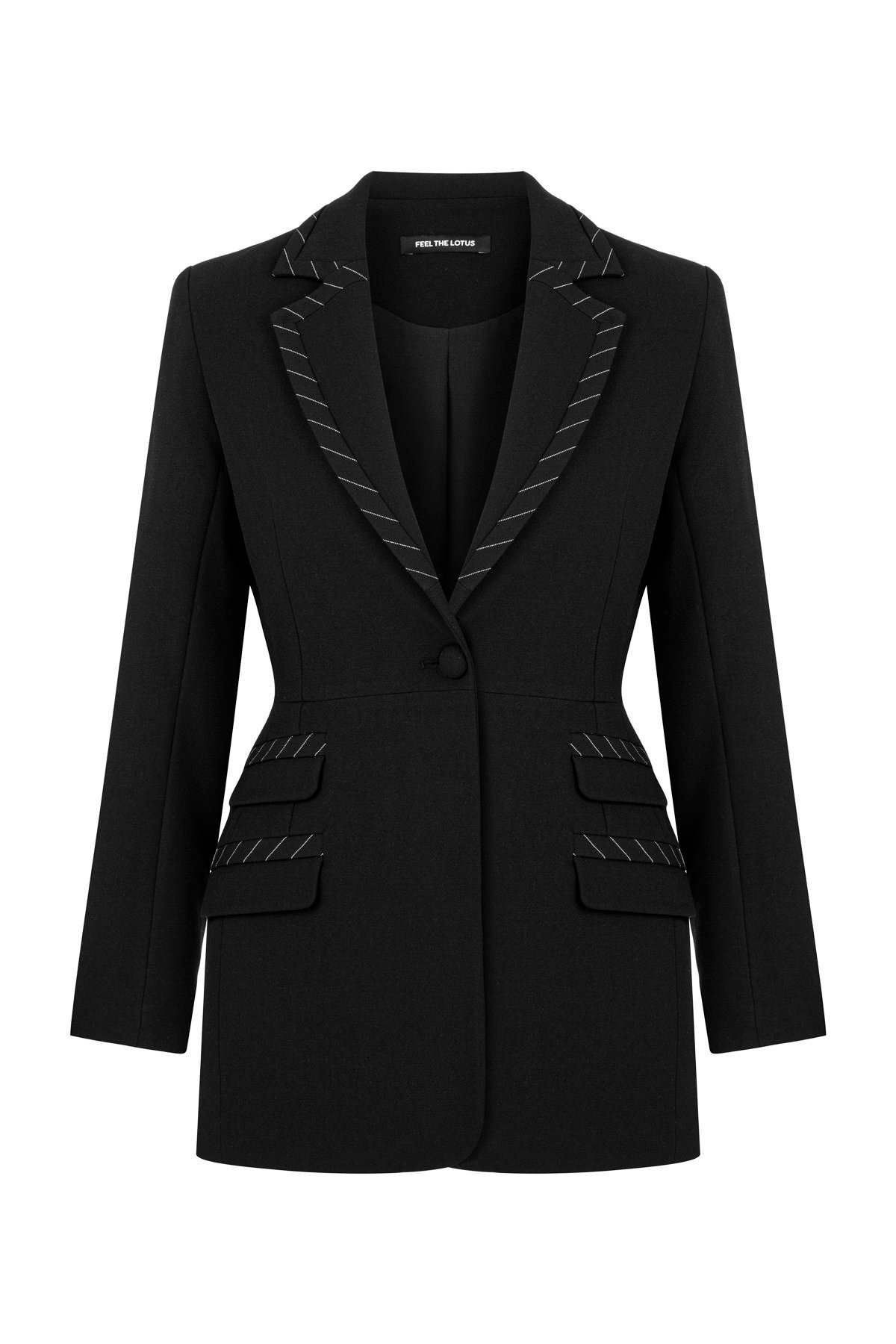 Lucien Siyah Çizgili Ceket