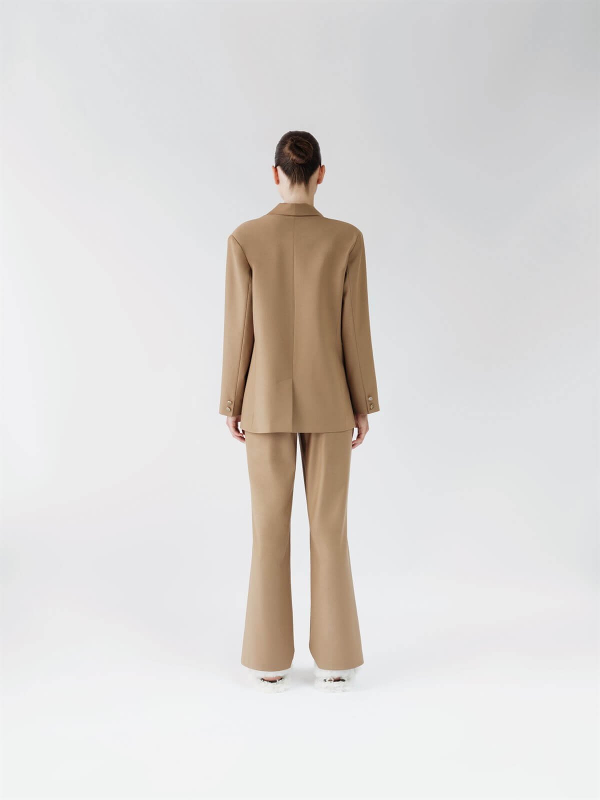 Malea Dökümlü Palazzo Camel Pantolon