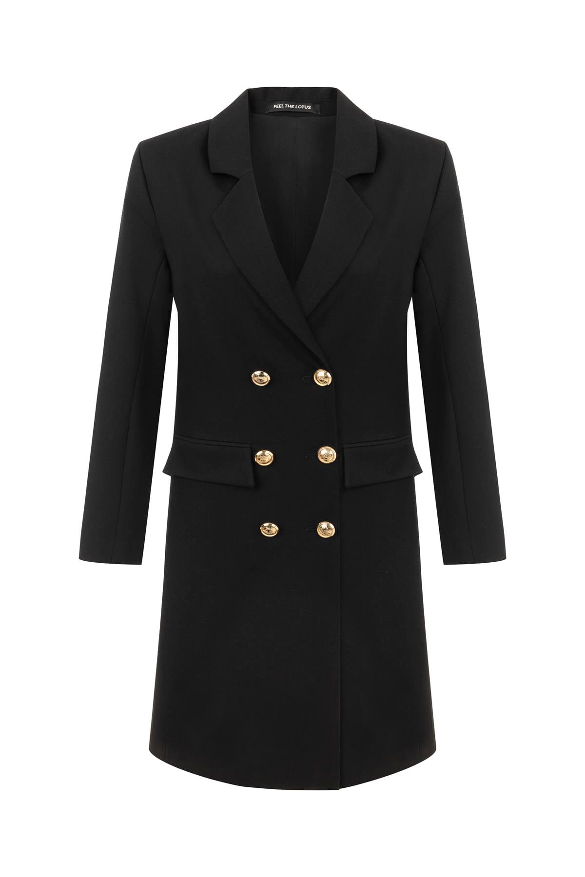 Maryse Siyah Uzun Blazer