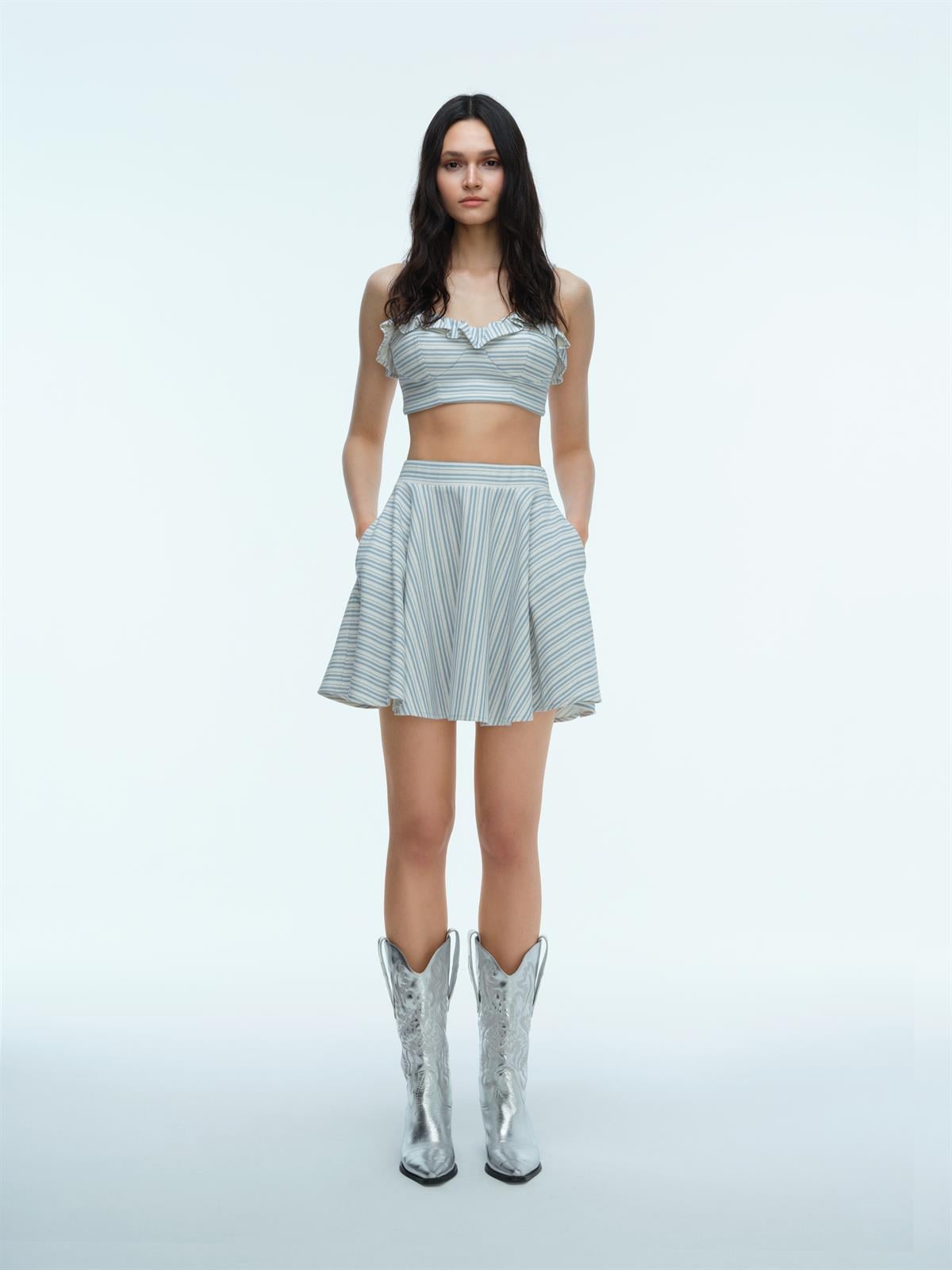 Milos Knitted Cropped Bustier
