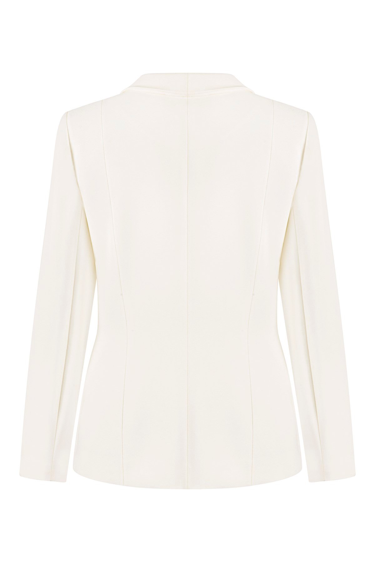 Rhea Fermuarlı Ekru Ceket