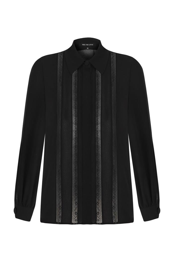 BLACK LACED SHIRT