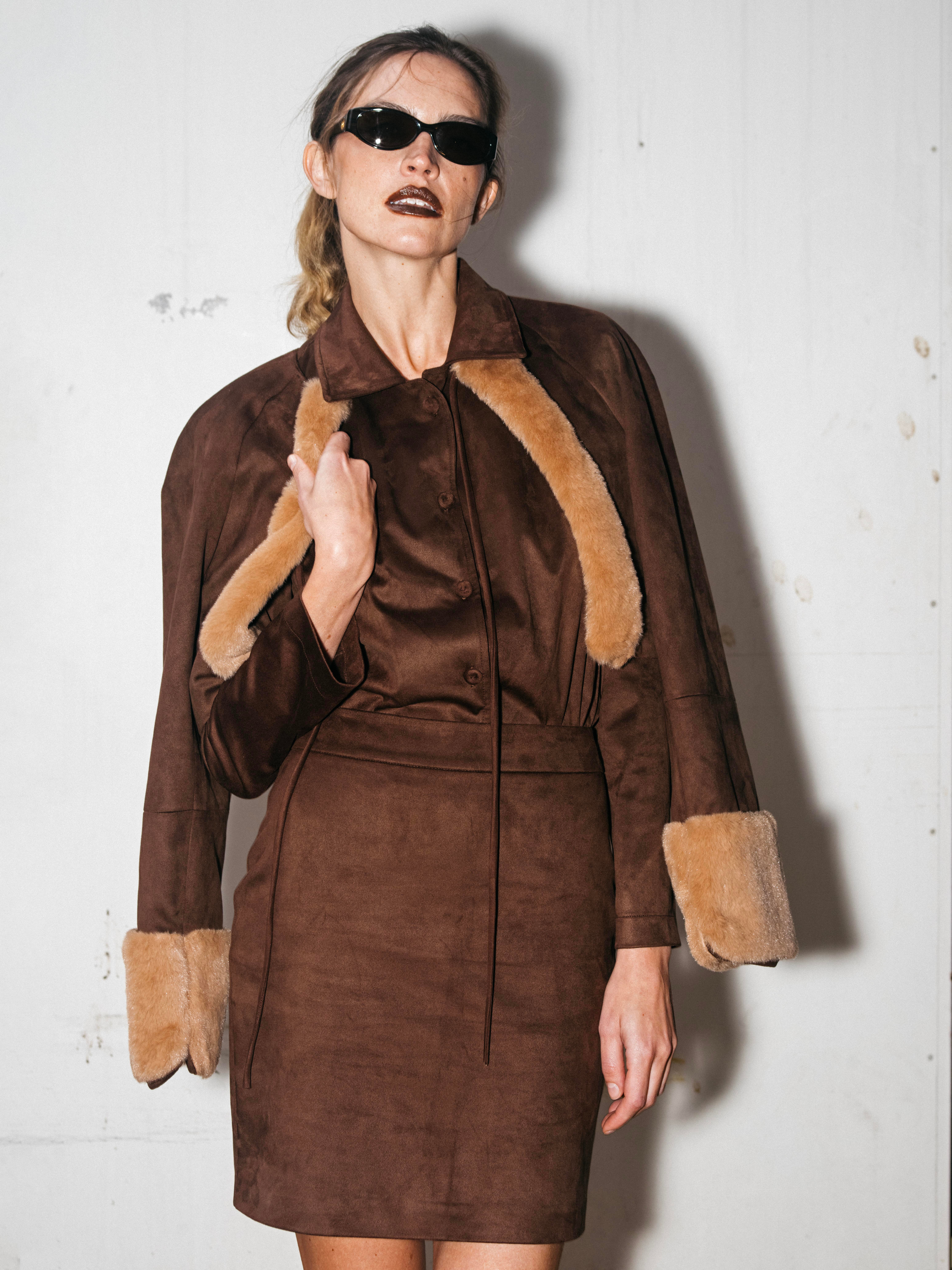 TESS  SHEARLING BOLERO 