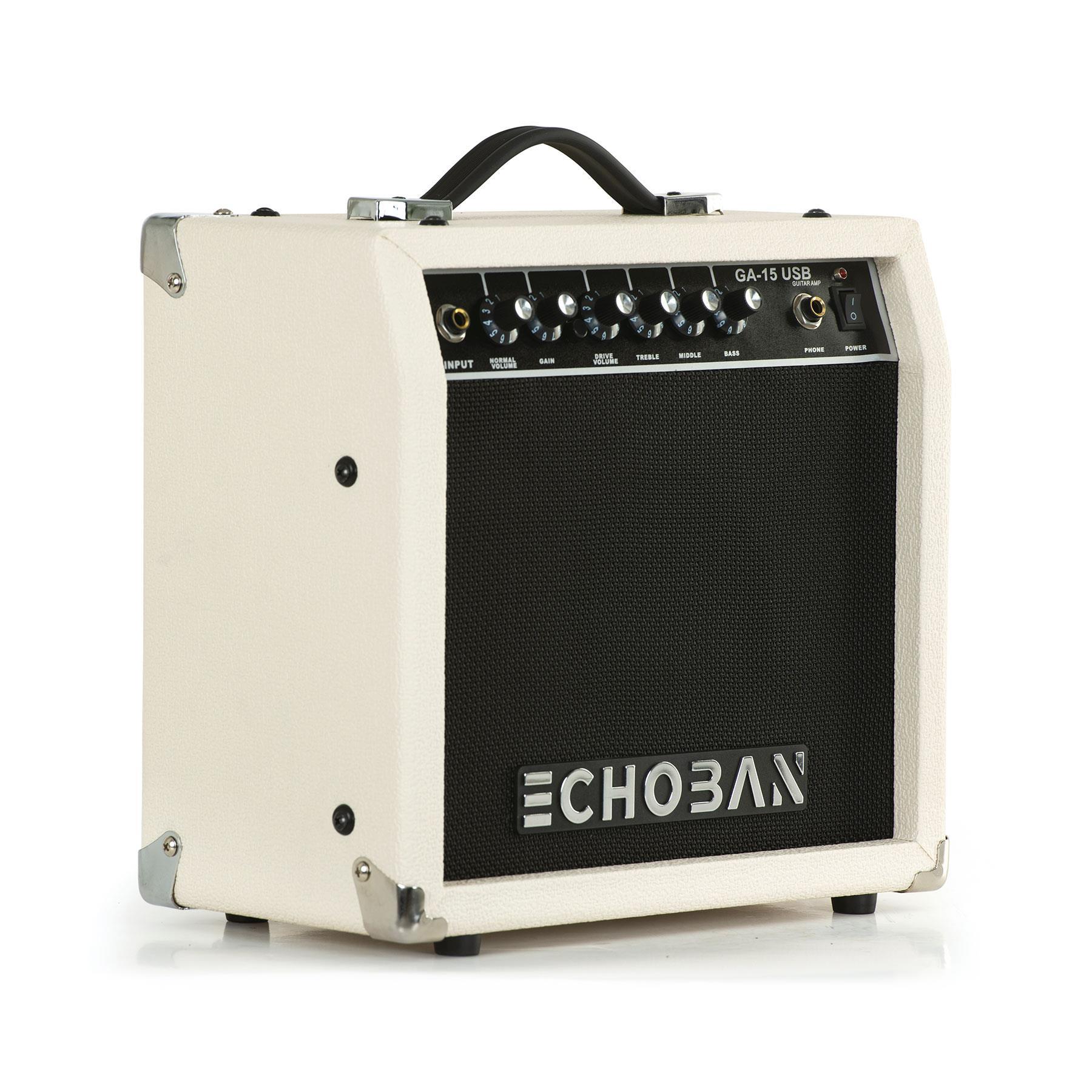 Echoban GA15USB 15 Watt Mavi Gitar Amfisi USB
