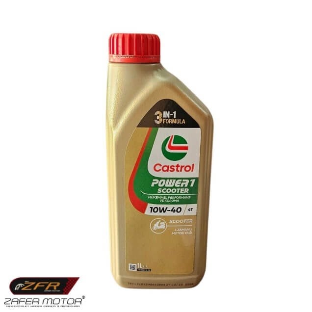 CastrolYağCastrol Power1 Scooter 10W-40 Sentetik Motor Yağı 12x1Lt 2025 Üretim