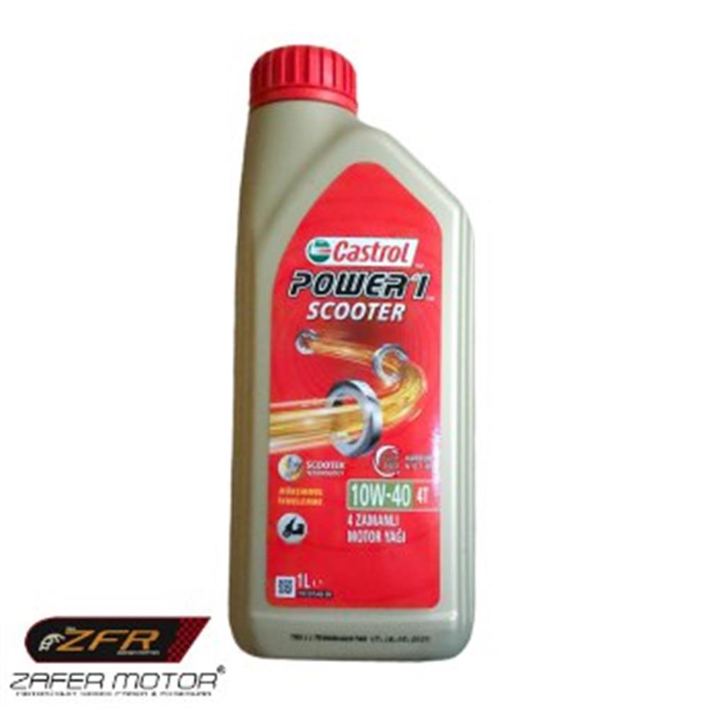 CastrolYağCastrol Power1 Scooter 10W-40 Sentetik Motor Yağı 12x1Lt 2023 Üretim