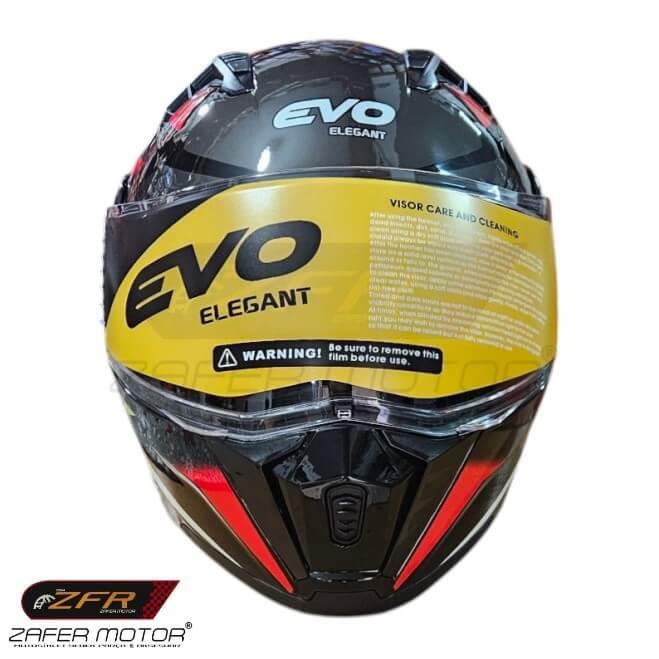 EVOKaskEvo FF906 Çene Açılır Vizörlü Kırmızı Kask