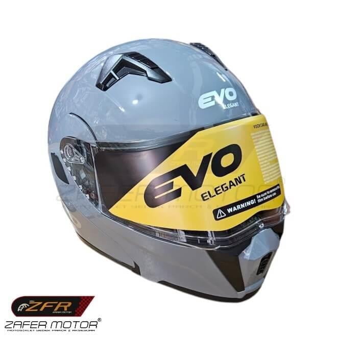 EVOKaskEvo FF906 Çene Açılır Vizörlü Nardo Gri Kask