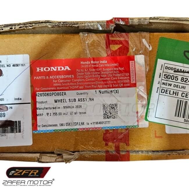 HondaYedek ParçaHonda Actıva 125 Arka Jant Orijinal 42650K0PD80ZA 2023-25