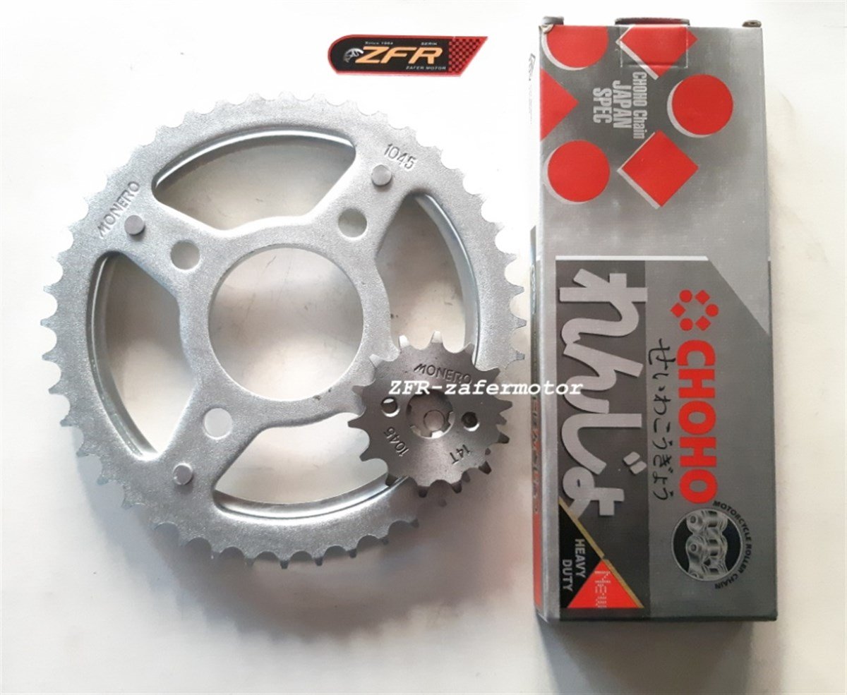 MarkasızYedek ParçaHONDA CB125 ACE ÖN ARKA DİŞLİ ZİNCİR TAKIMI