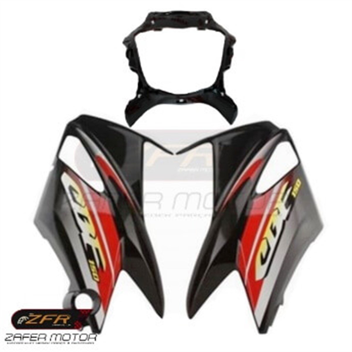 ATLYedek ParçaHonda Cbf150 Far Çerçevesi ve Depo Yan Grenaj Takım Siyah 2010 Sonrası