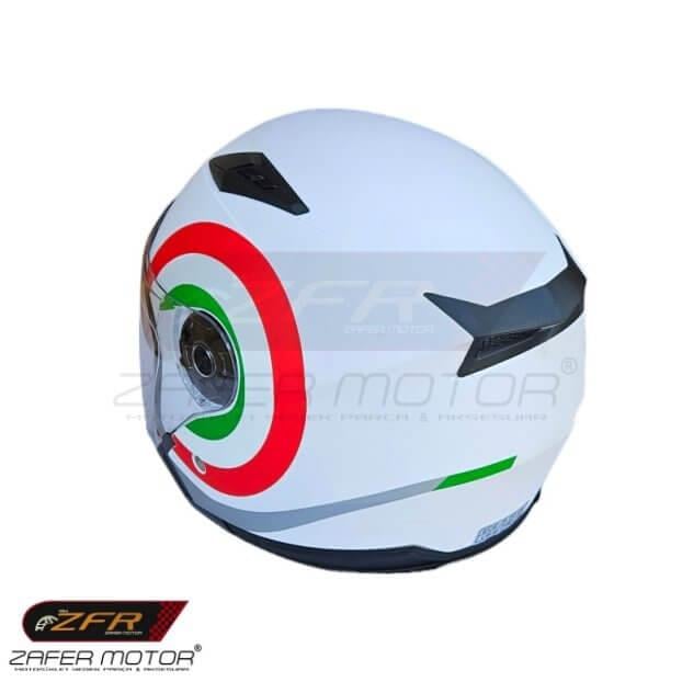JeikaiKaskJeikai Çenesiz Vizörlü Kask Beyaz X1