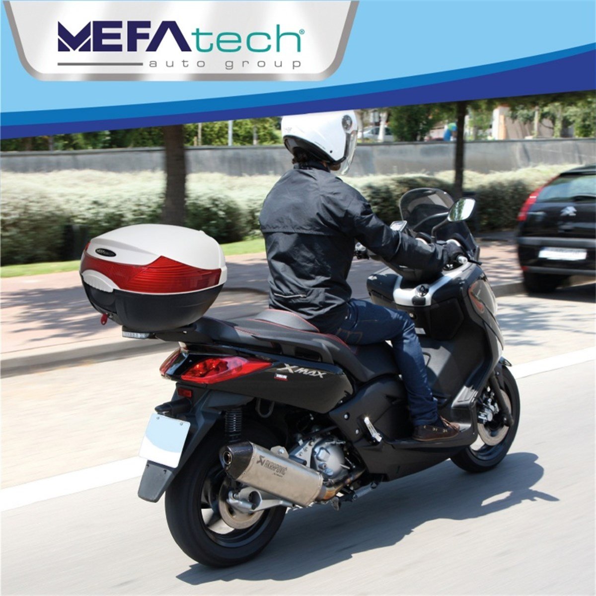 DiğerÇantaMEFA TECH MOTOSİKLET ARKA ÇANTA TOPCASE SİYAH 33 LİTRE