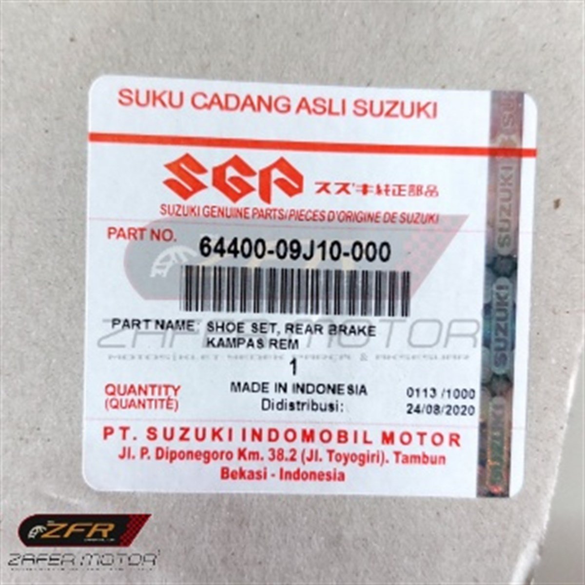 SuzukiFren ve EkipmanlarıSuzuki Address110 An125 Arka Fren Balatası Orijinal 6440009j10000