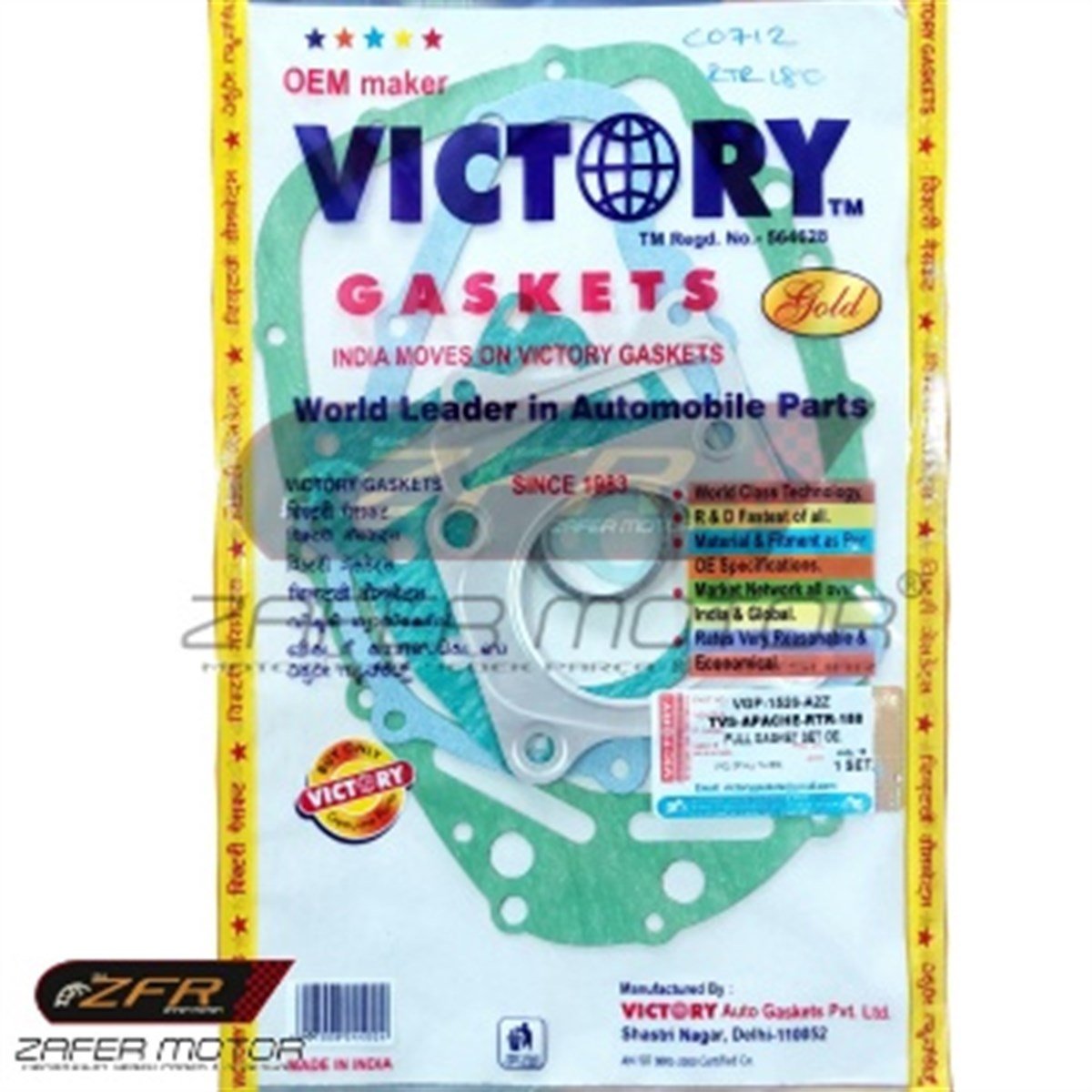 VICTORYYedek ParçaTvs Apache Rtr180 Motor Conta Takımı Hindistan