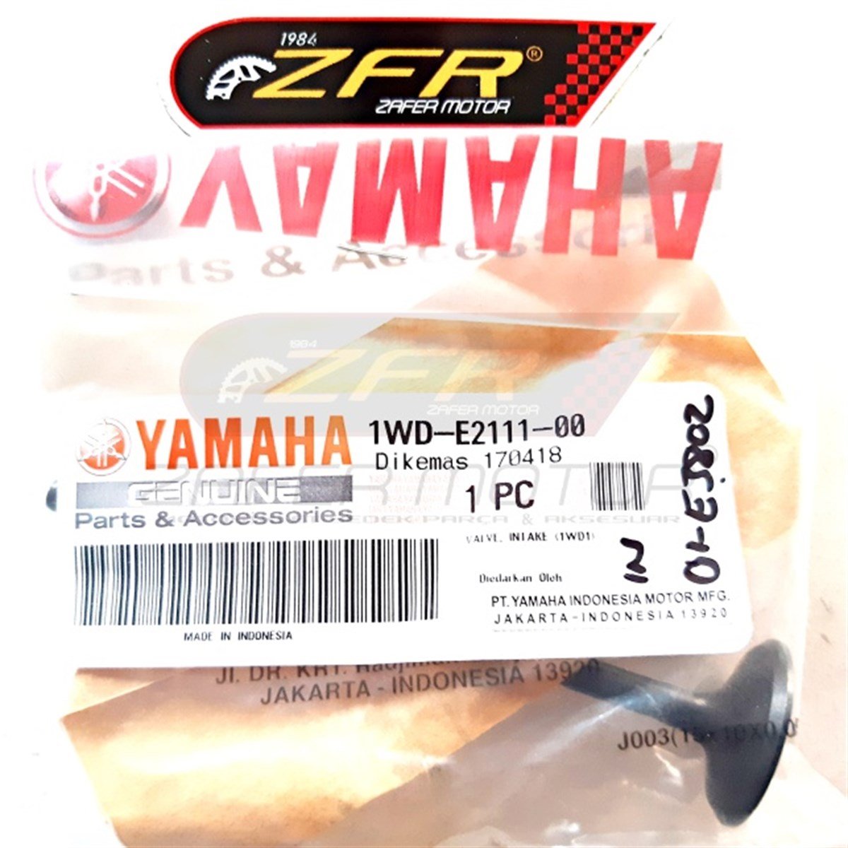 YamahaYedek ParçaYamaha Yzf R25 Mt25 Emme Supabı | Zafer MotorYAMAHA YZF R25 MT25 EMME SUPABI ORİJİNAL 1WDE211100