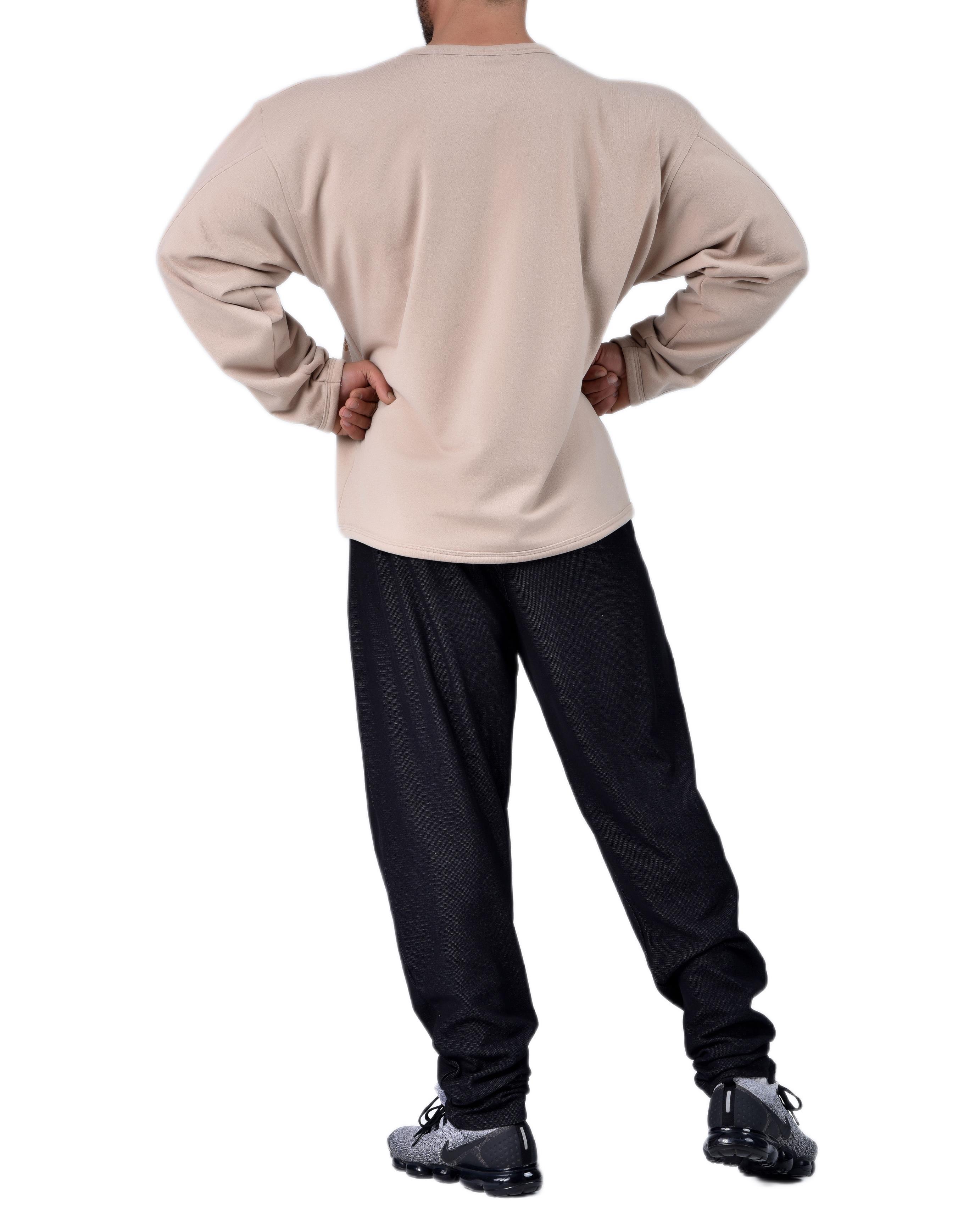 Açık Kahve Rahat Kesim Sweatshirt Big Sam 4618