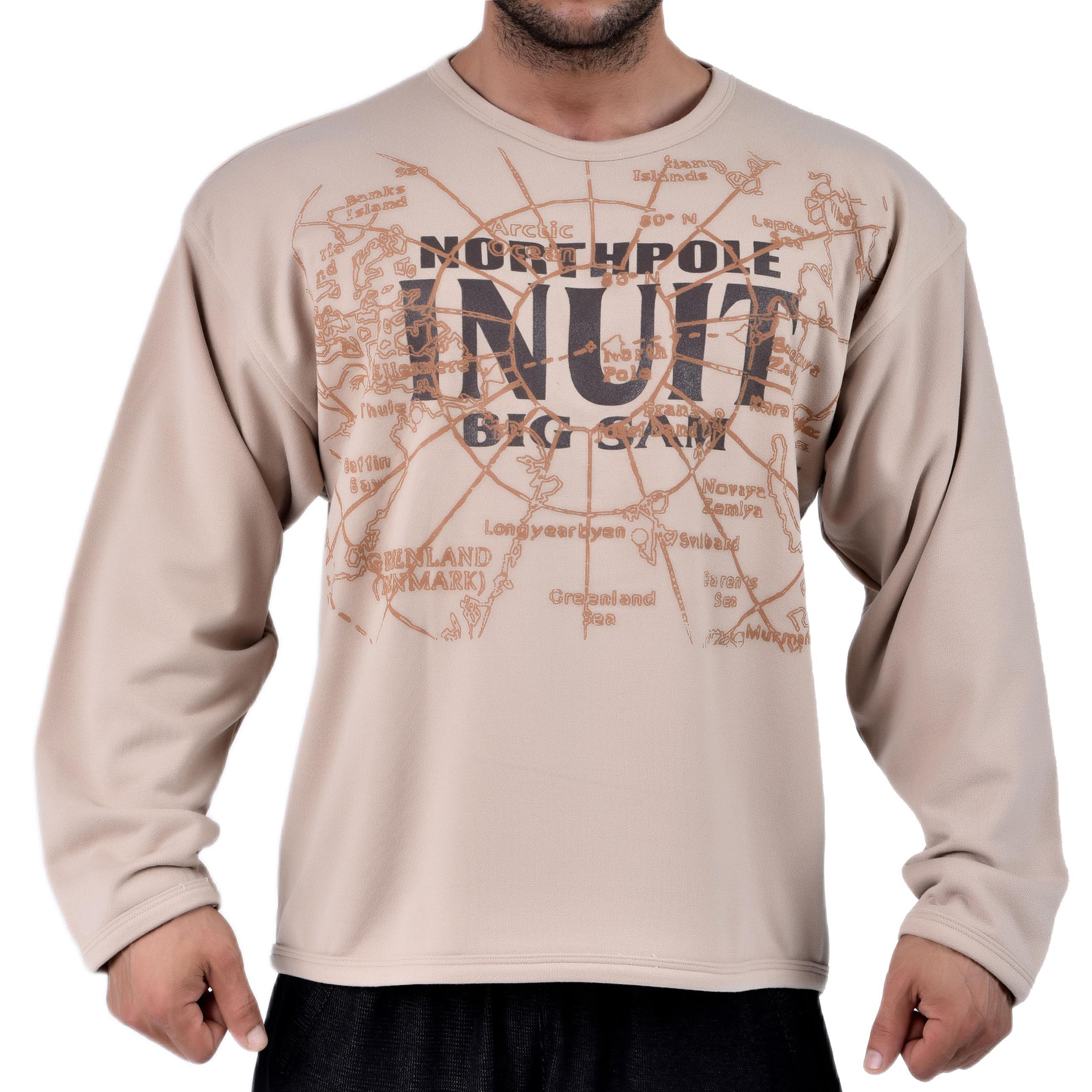 Açık Kahve Rahat Kesim Sweatshirt Big Sam 4618