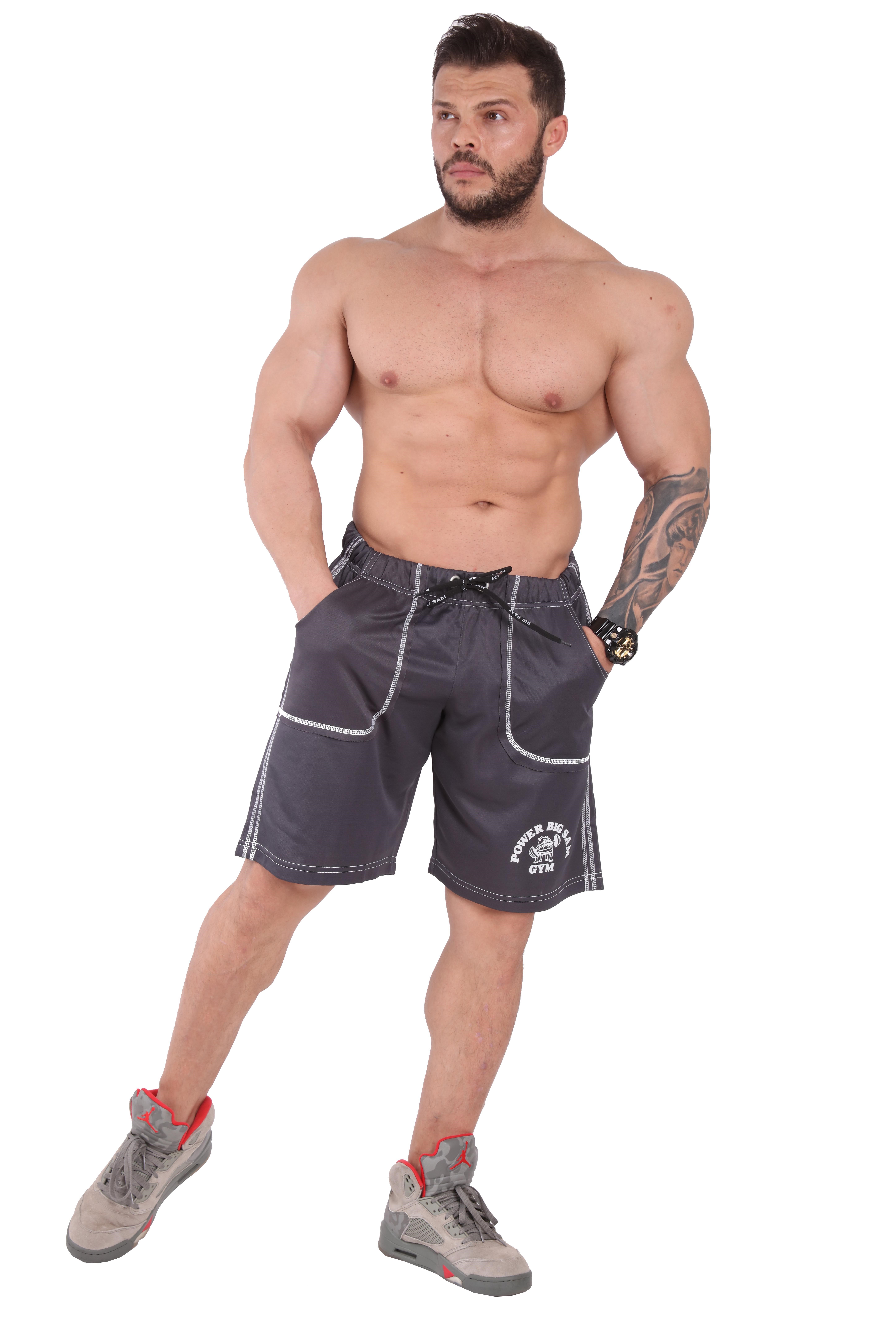 Antrasit Fitness Spor Şort Big Sam 1401