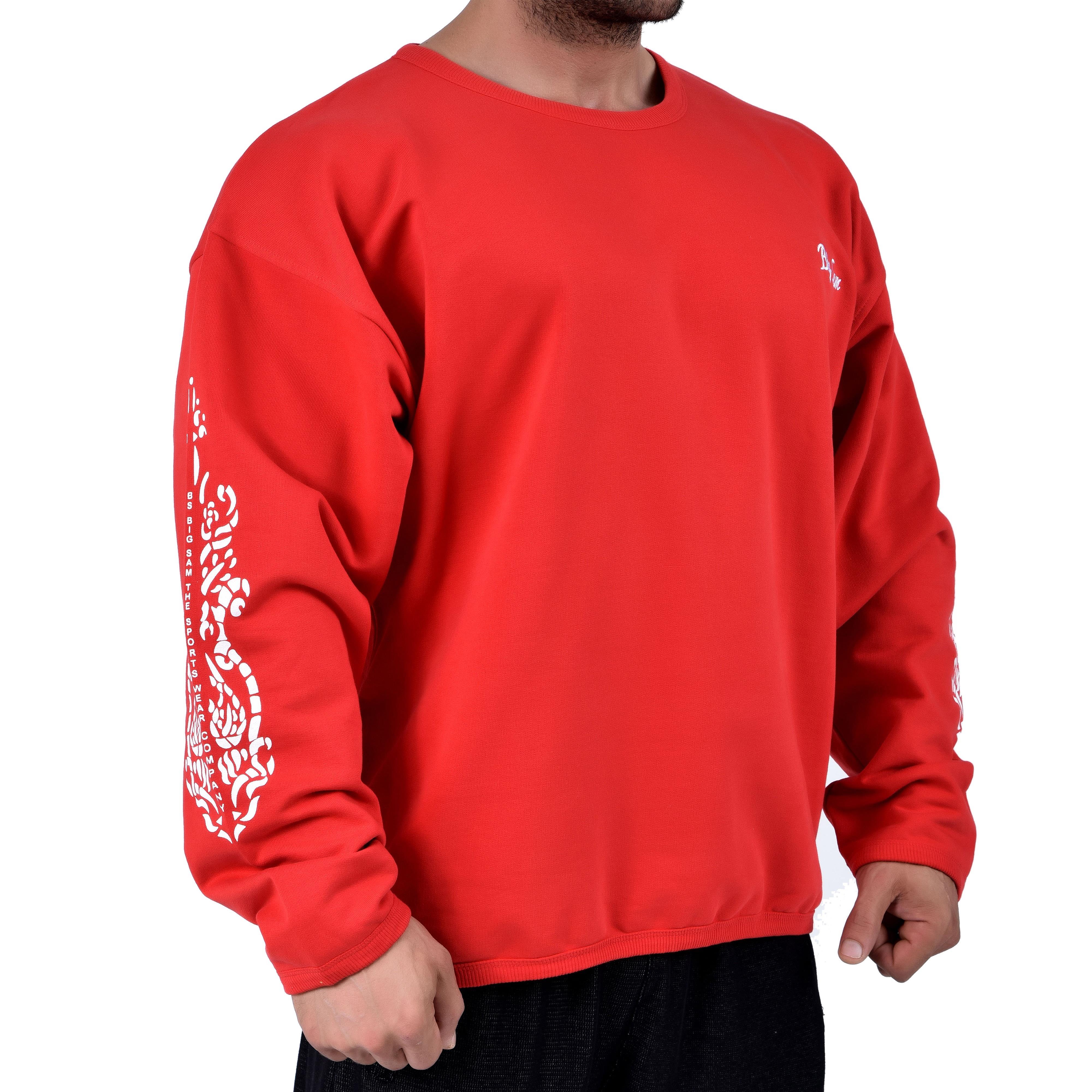 Bisiklet Yaka Bodybuilding Sweatshirt Big Sam 4575