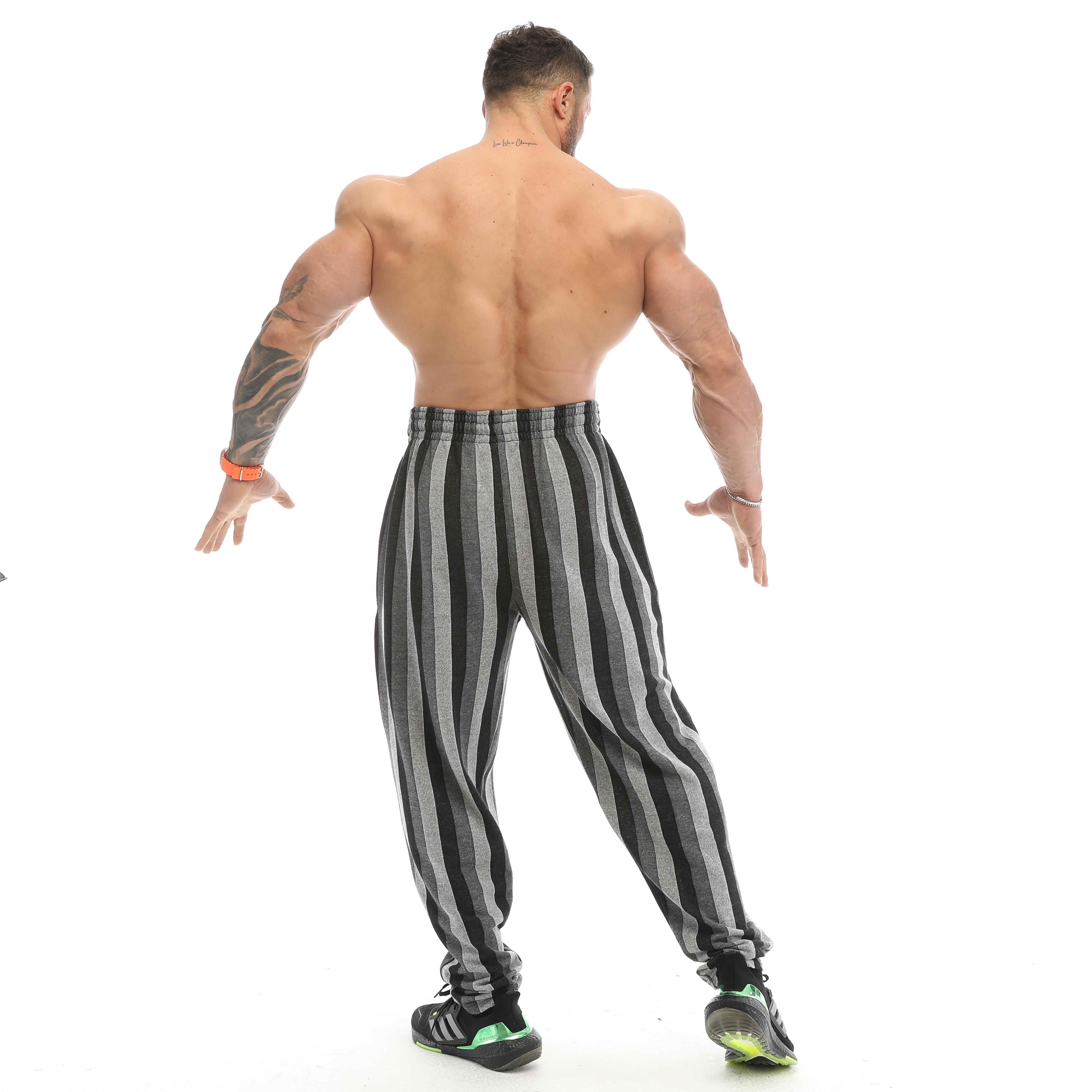 Body Pantolon Çizgili Şalvar Eşofman Altı Big Sam 1291