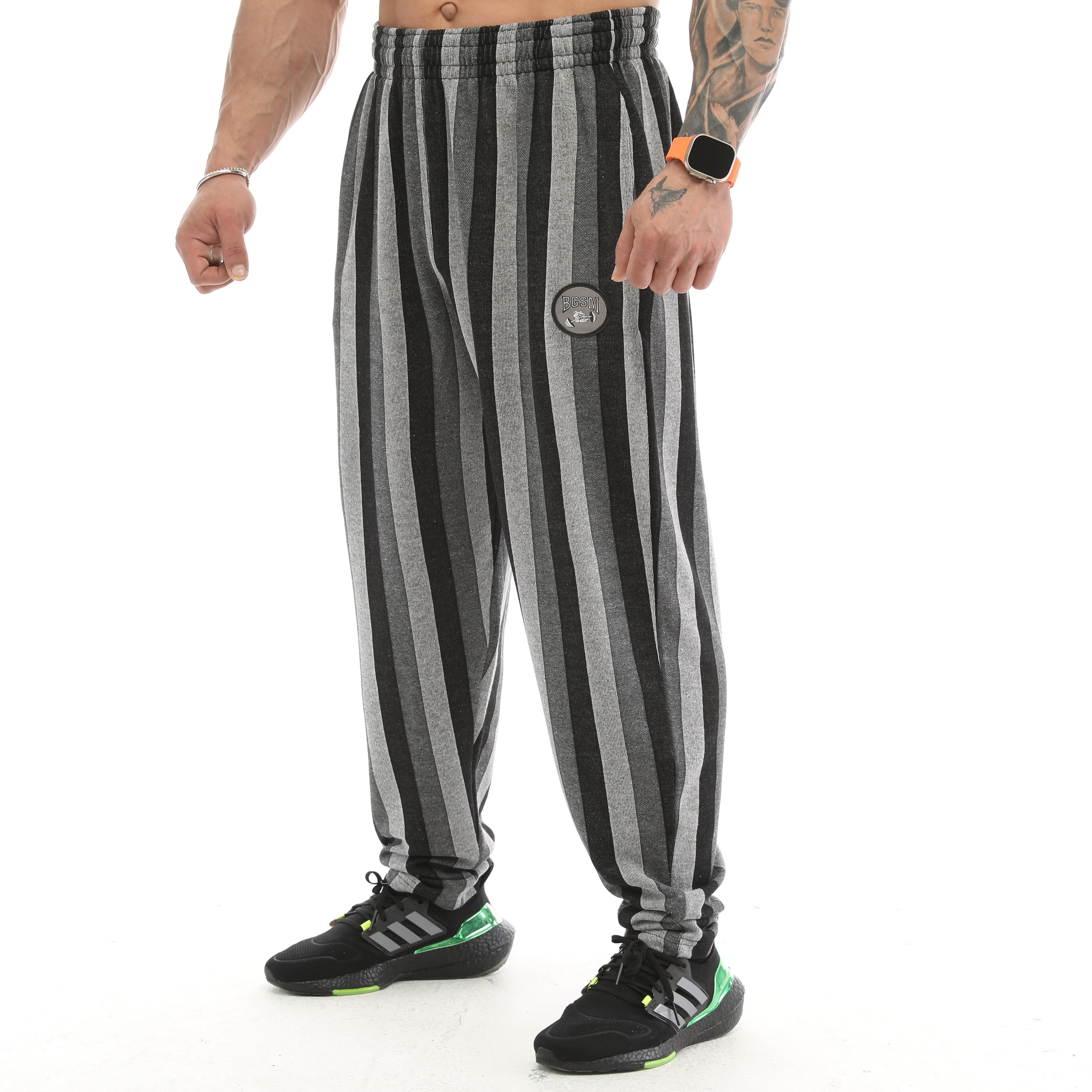 Body Pantolon Çizgili Şalvar Eşofman Altı Big Sam 1291