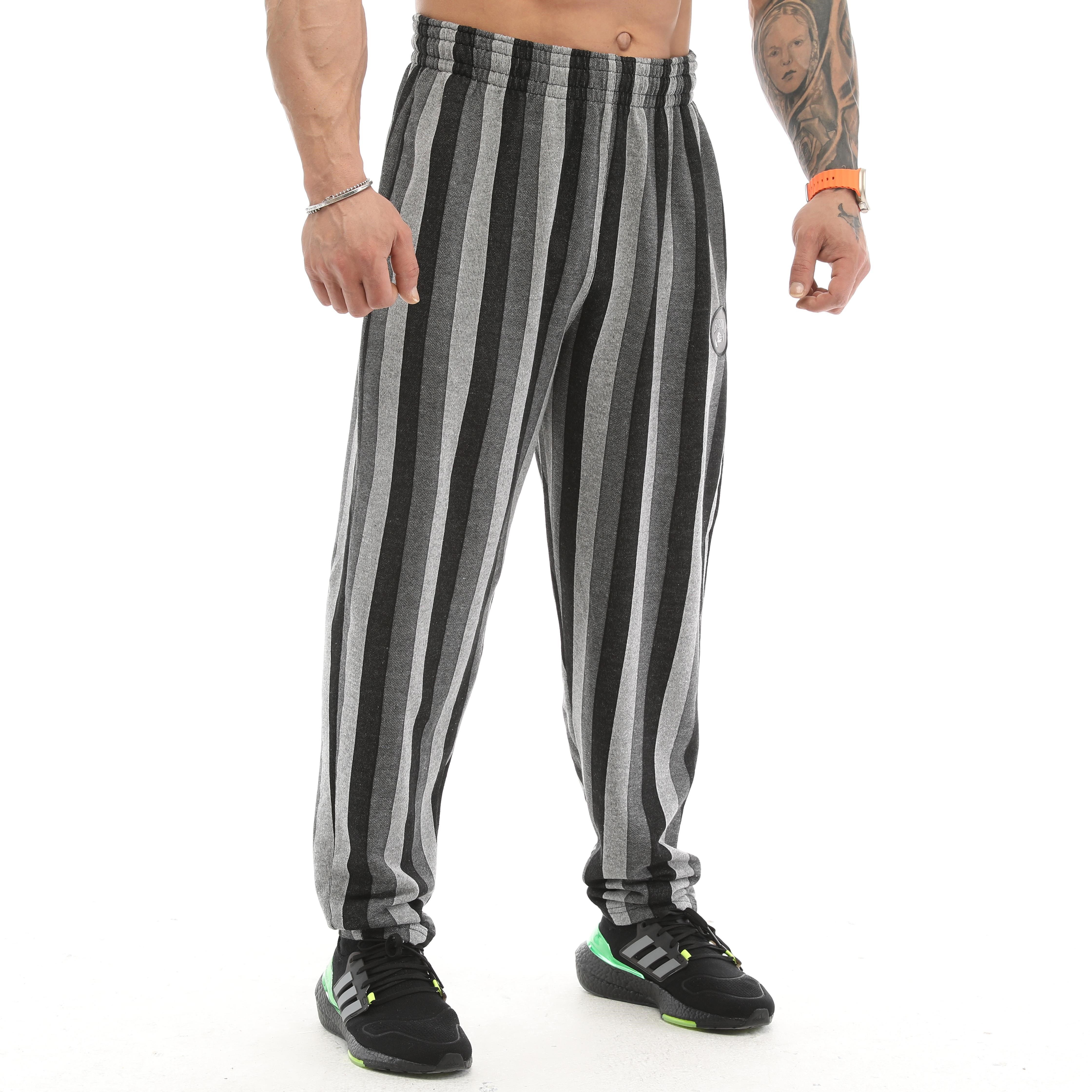 Body Pantolon Çizgili Şalvar Eşofman Altı Big Sam 1291