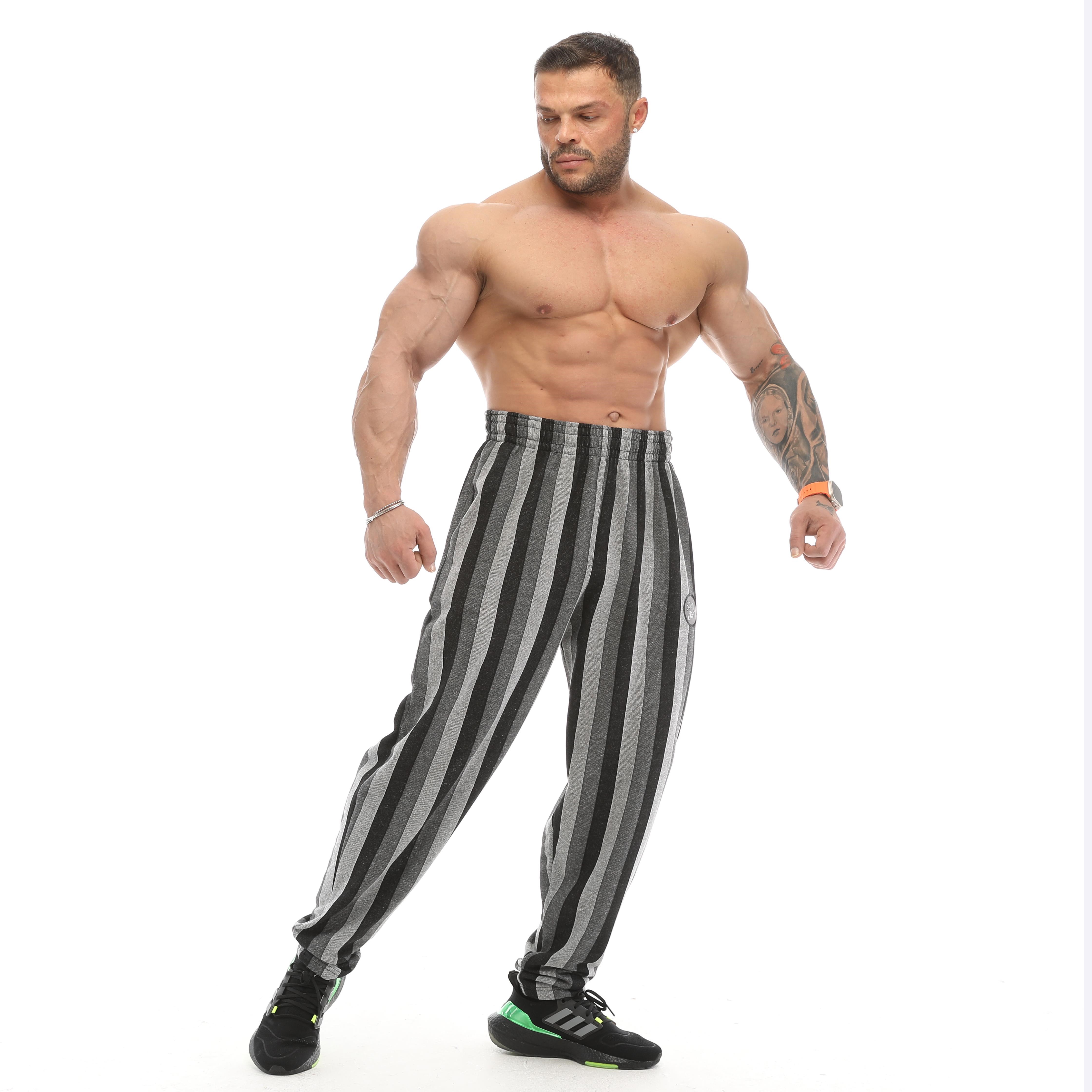 Body Pantolon Çizgili Şalvar Eşofman Altı Big Sam 1291