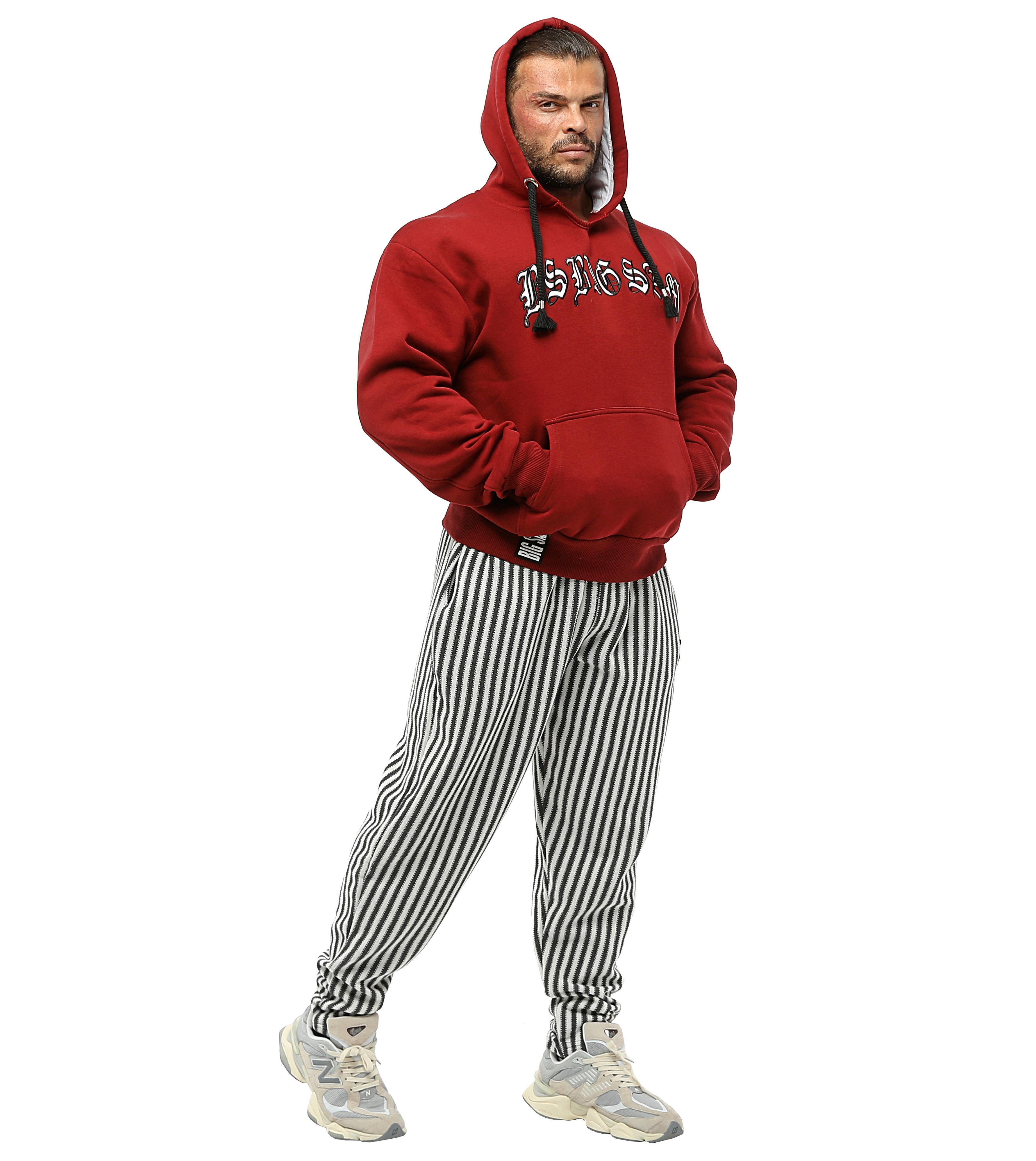 Bordo Kışlık Kapşonlu Sweater Rahat Kesim Big Sam 4683