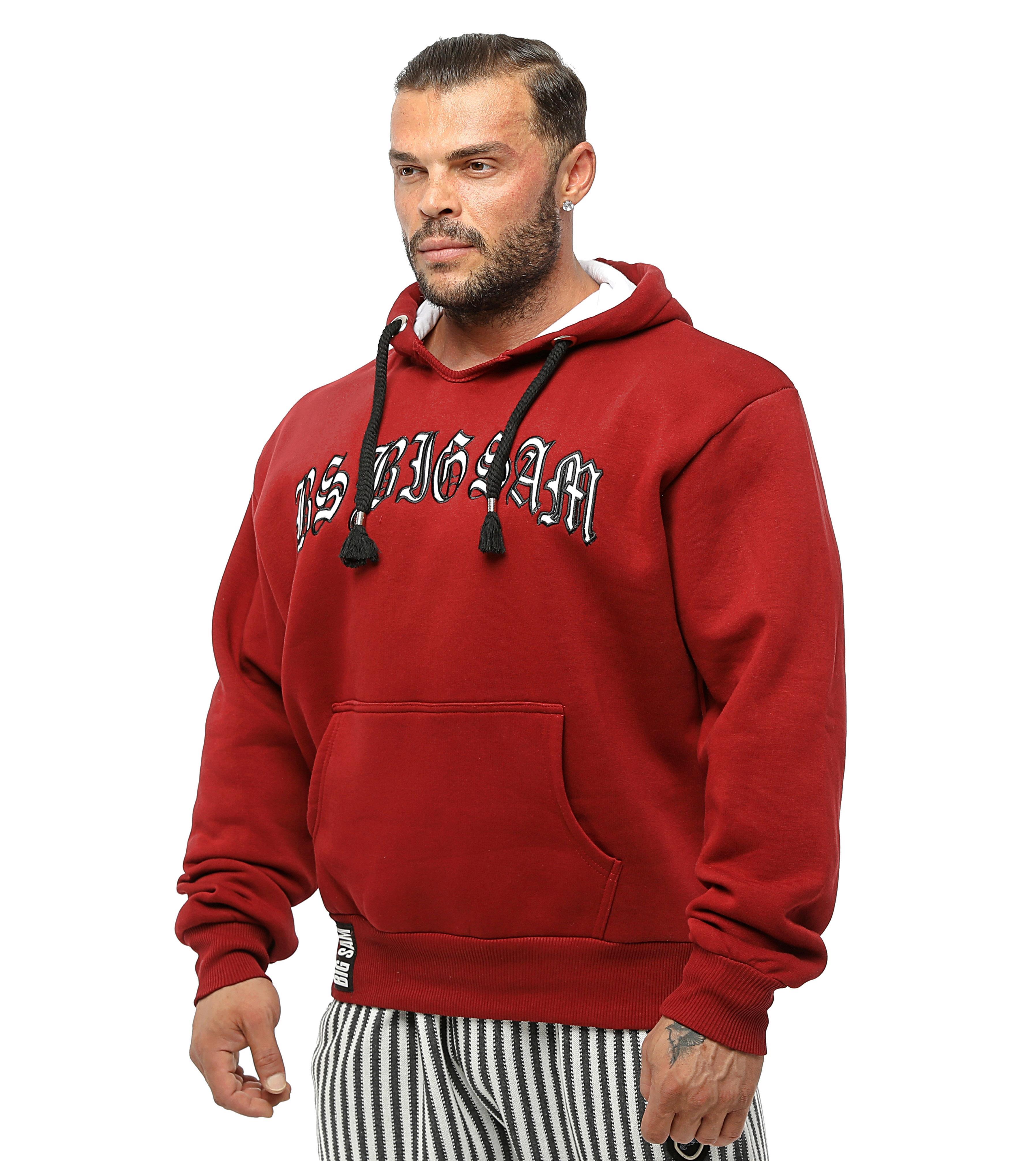 Bordo Kışlık Kapşonlu Sweater Rahat Kesim Big Sam 4683