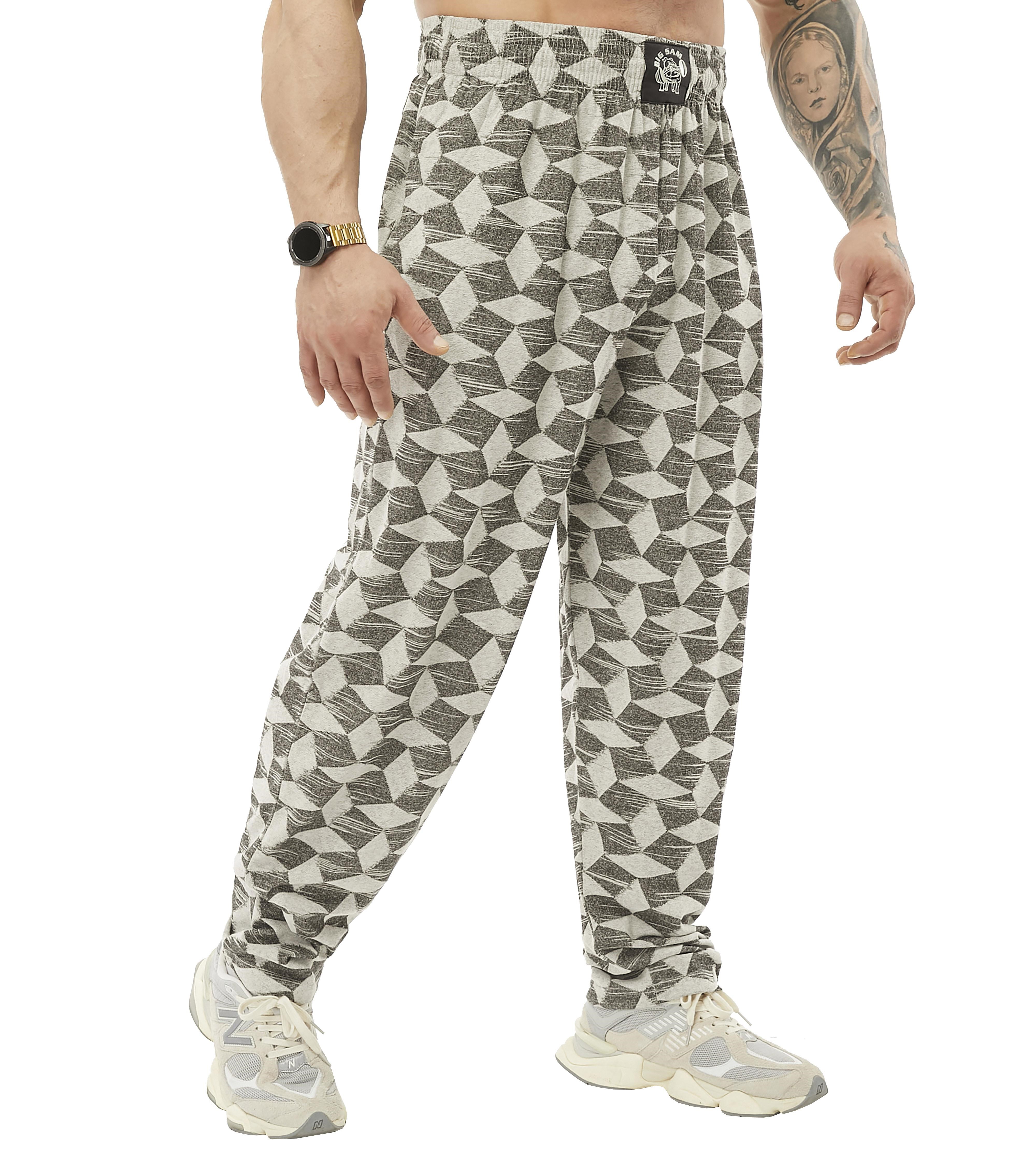 Desenli Natural Body Pantolon Şalvar Kesim Big Sam 1039