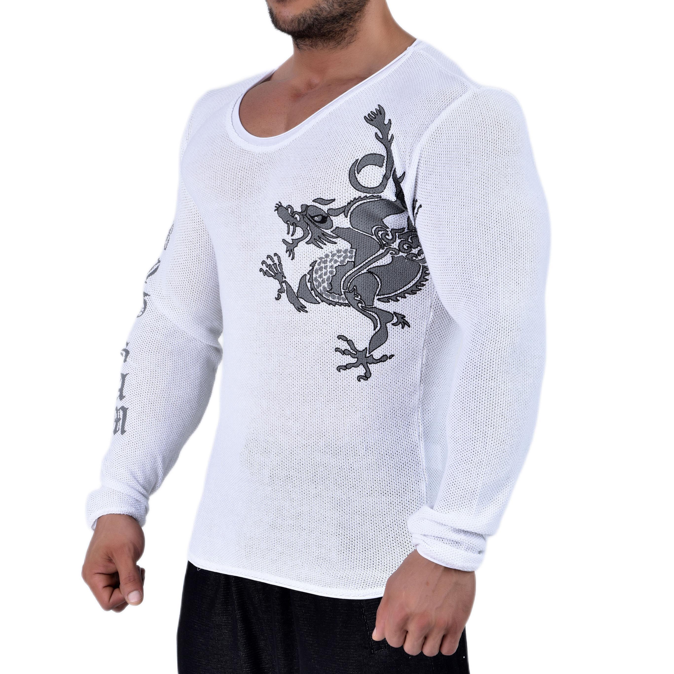 Ekru Slim Fit Spor Triko Big Sam 4564