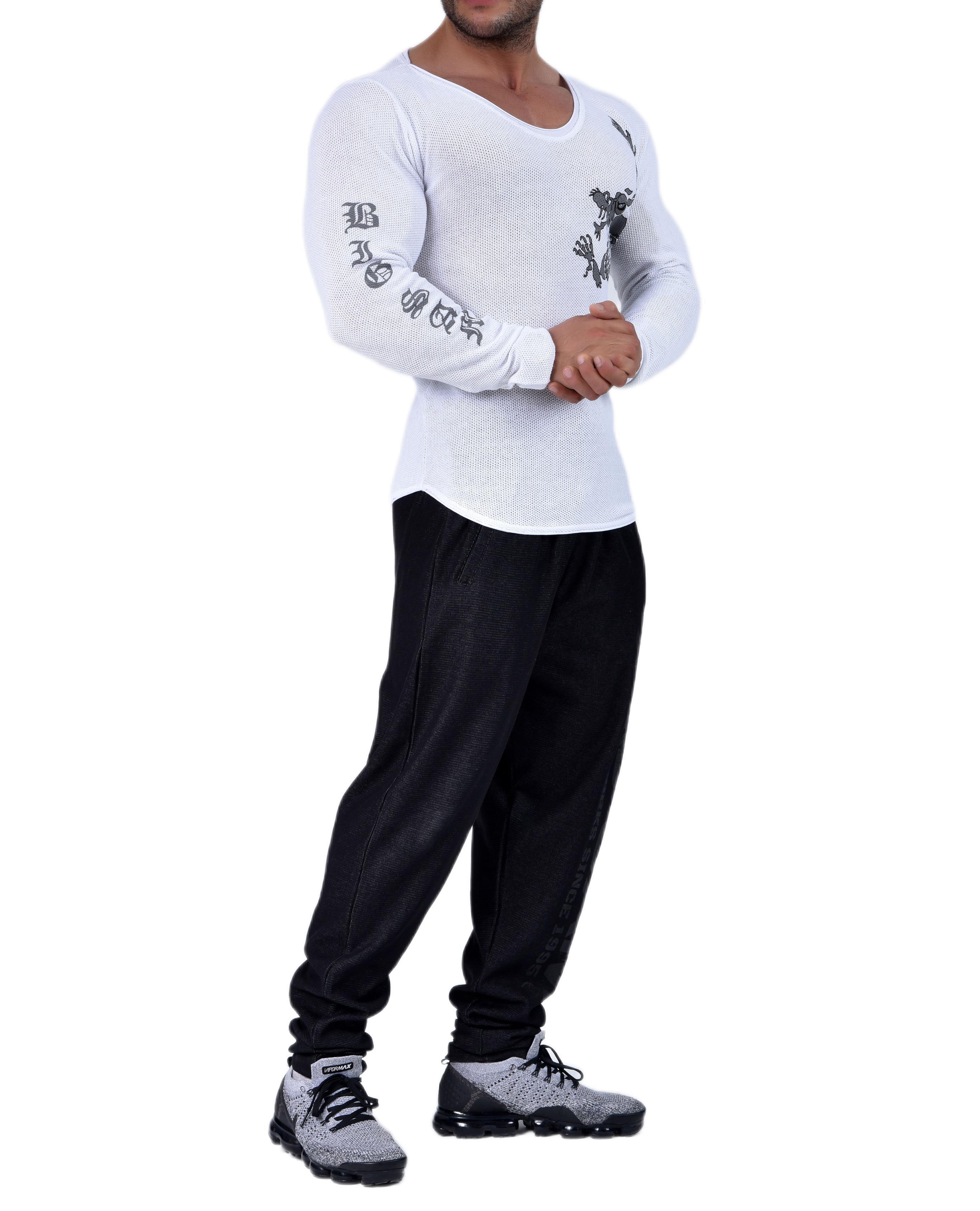 Ekru Slim Fit Spor Triko Big Sam 4564