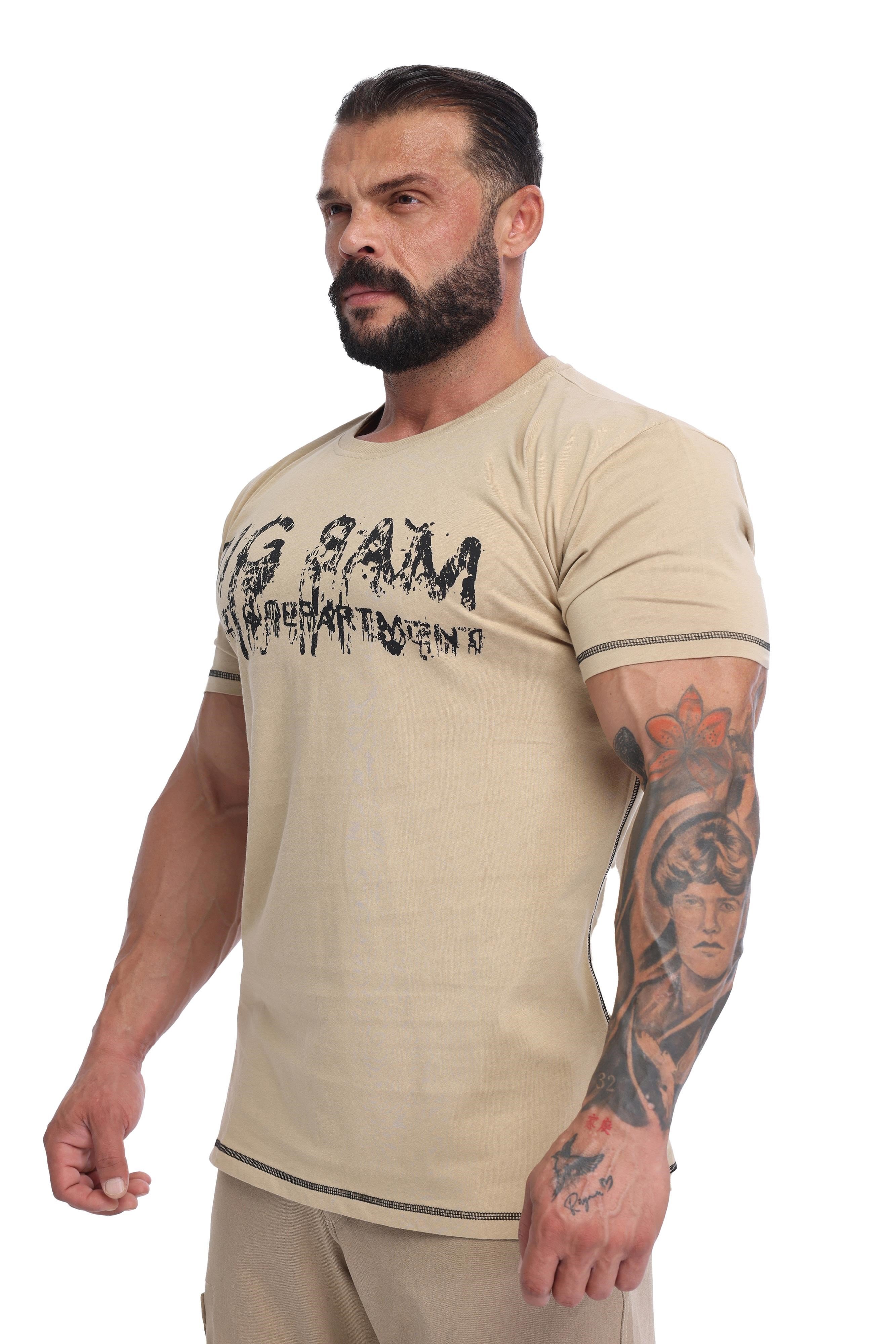 Erkek %100 Pamuk Regular Fit Desert Tişört Big Sam 2856