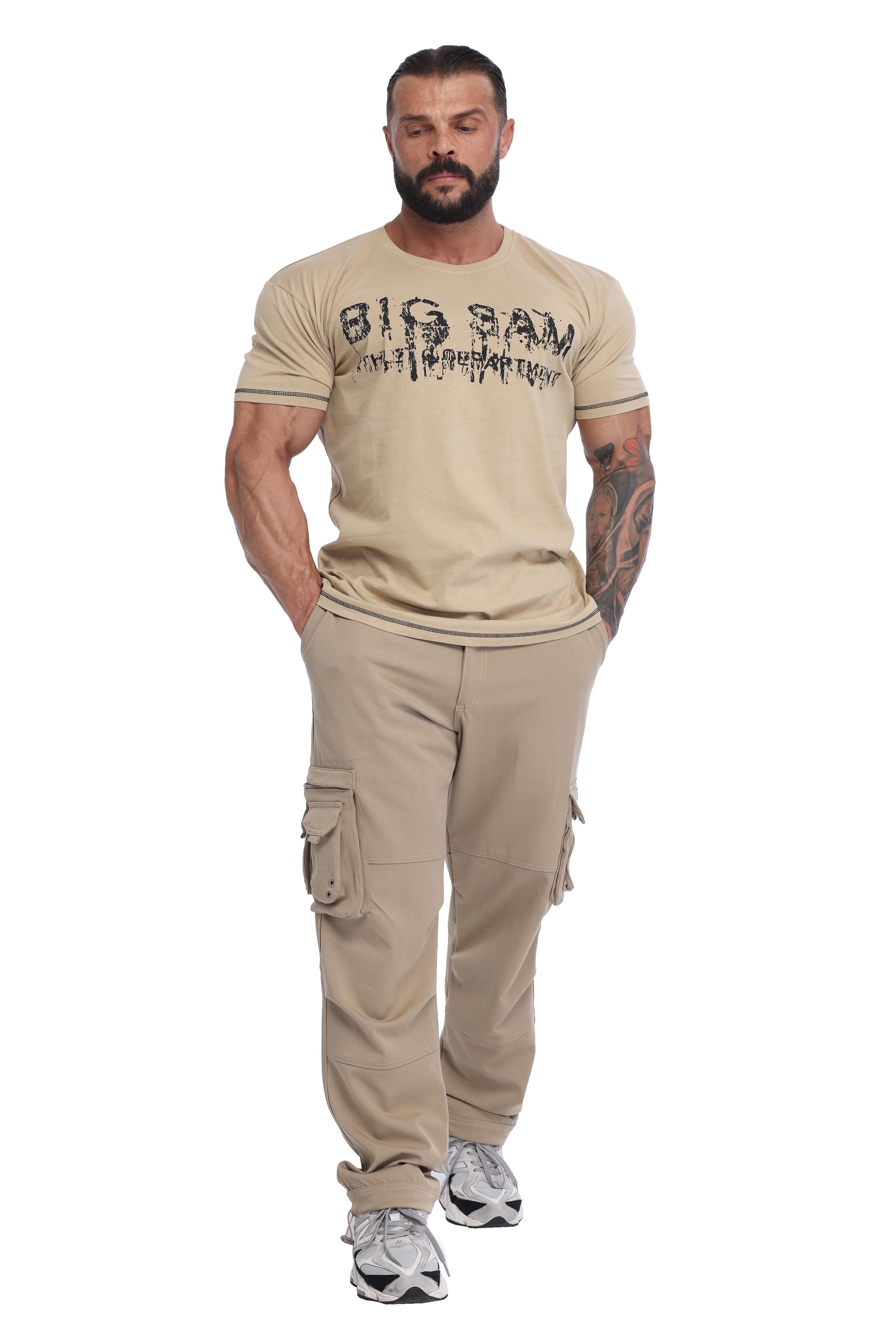 Erkek %100 Pamuk Regular Fit Desert Tişört Big Sam 2856