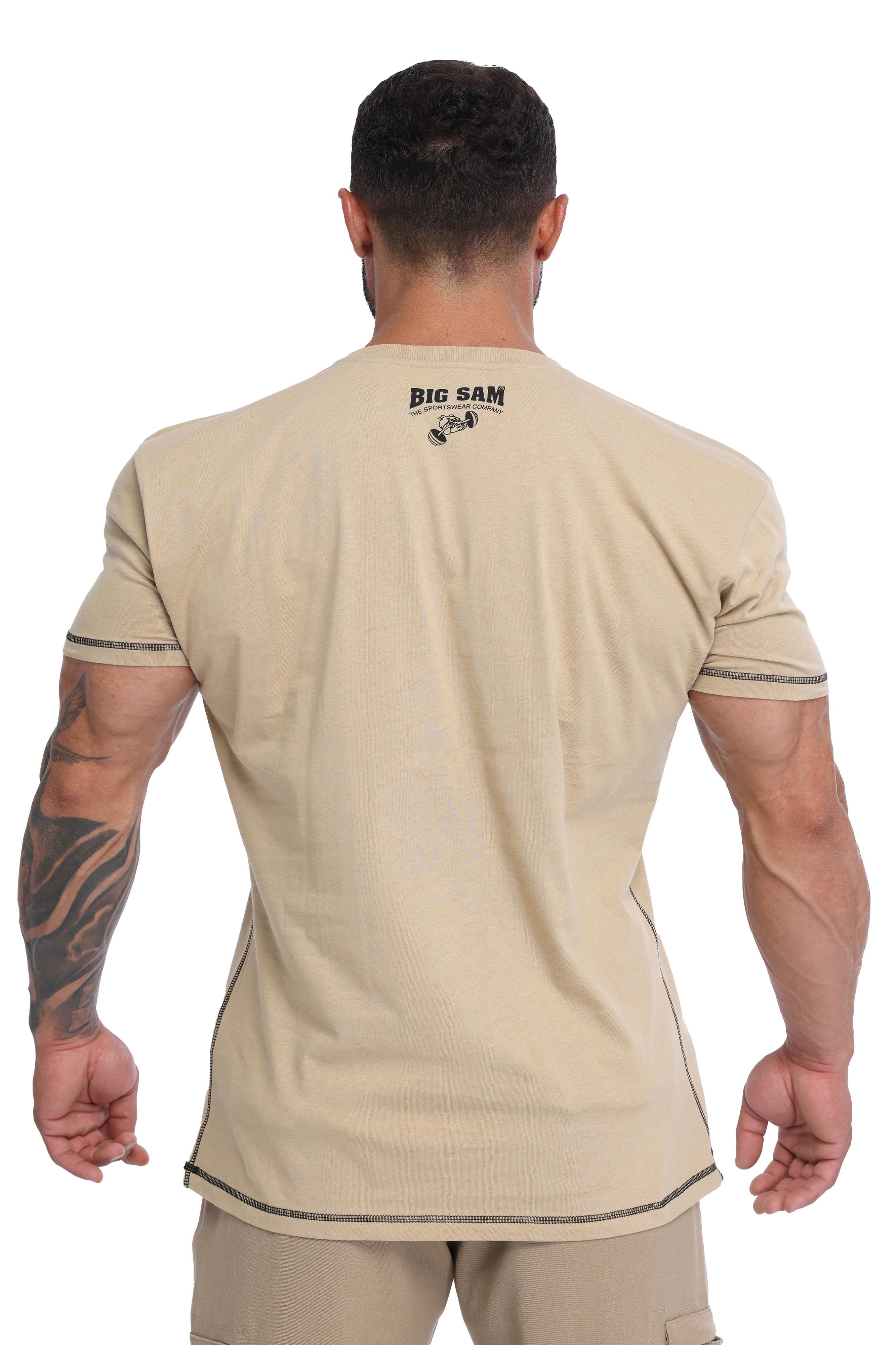 Erkek %100 Pamuk Regular Fit Desert Tişört Big Sam 2856