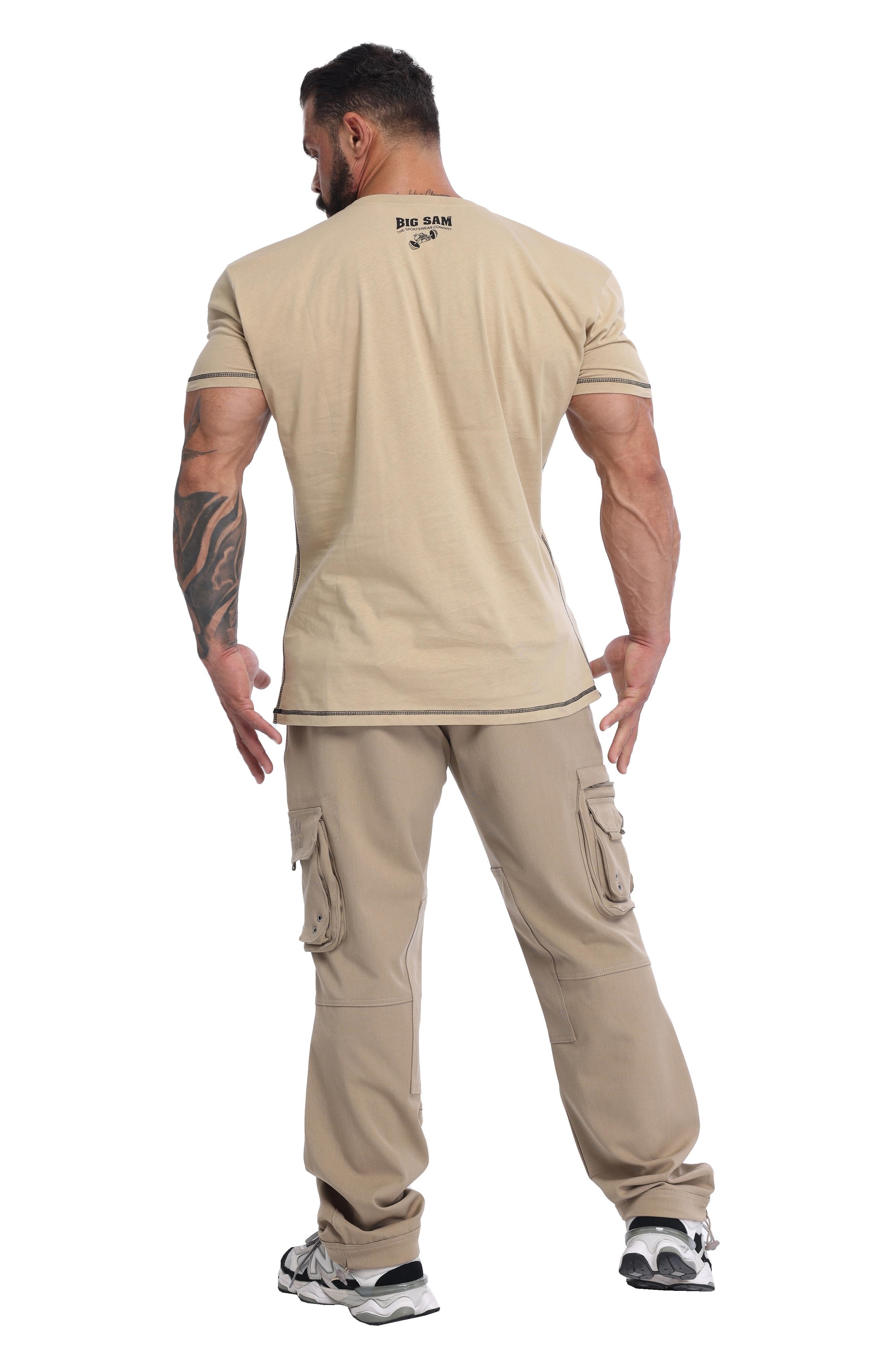 Erkek %100 Pamuk Regular Fit Desert Tişört Big Sam 2856