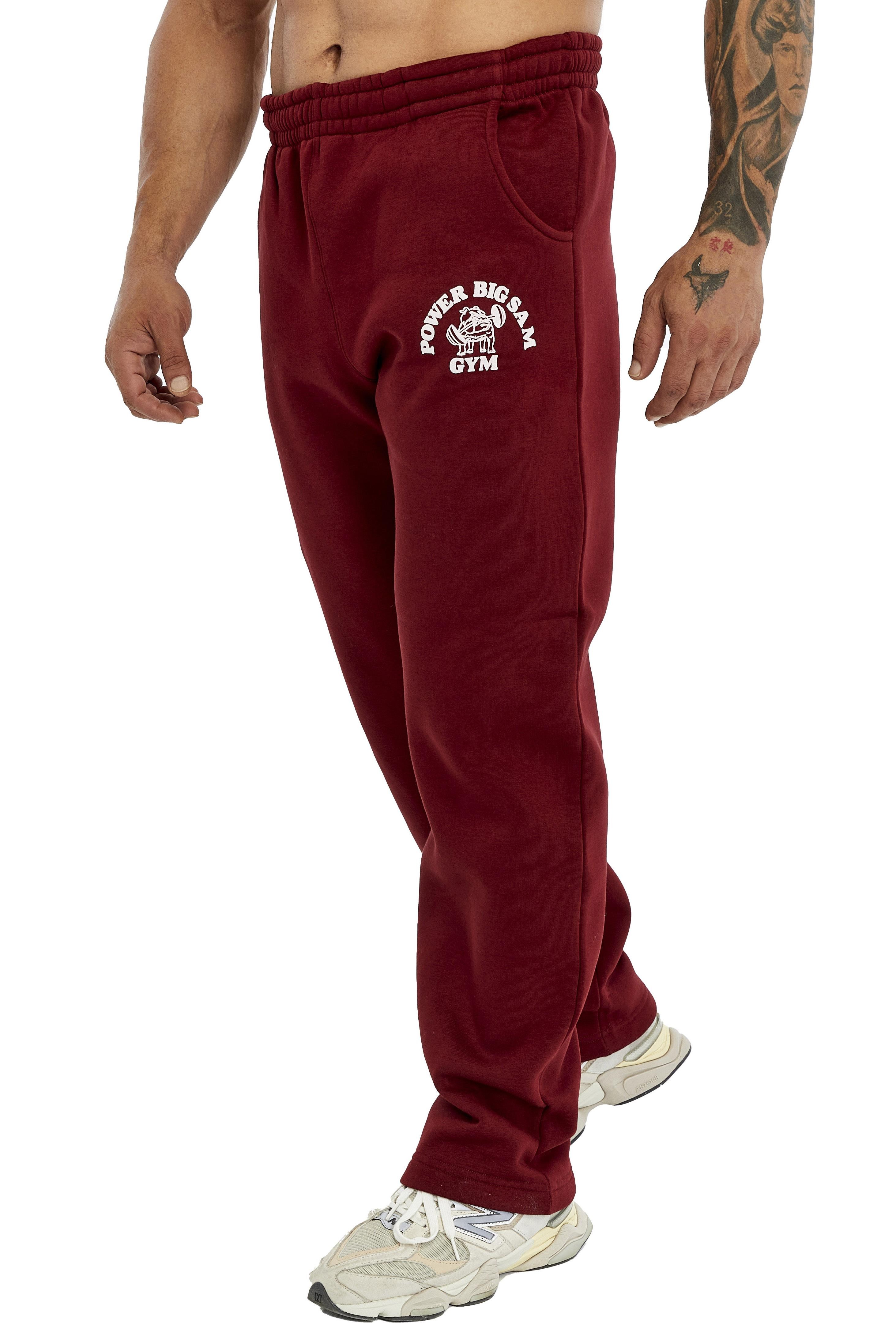 Erkek Bordo Kışlık Eşofman Altı Spor Pantolon Big Sam 975