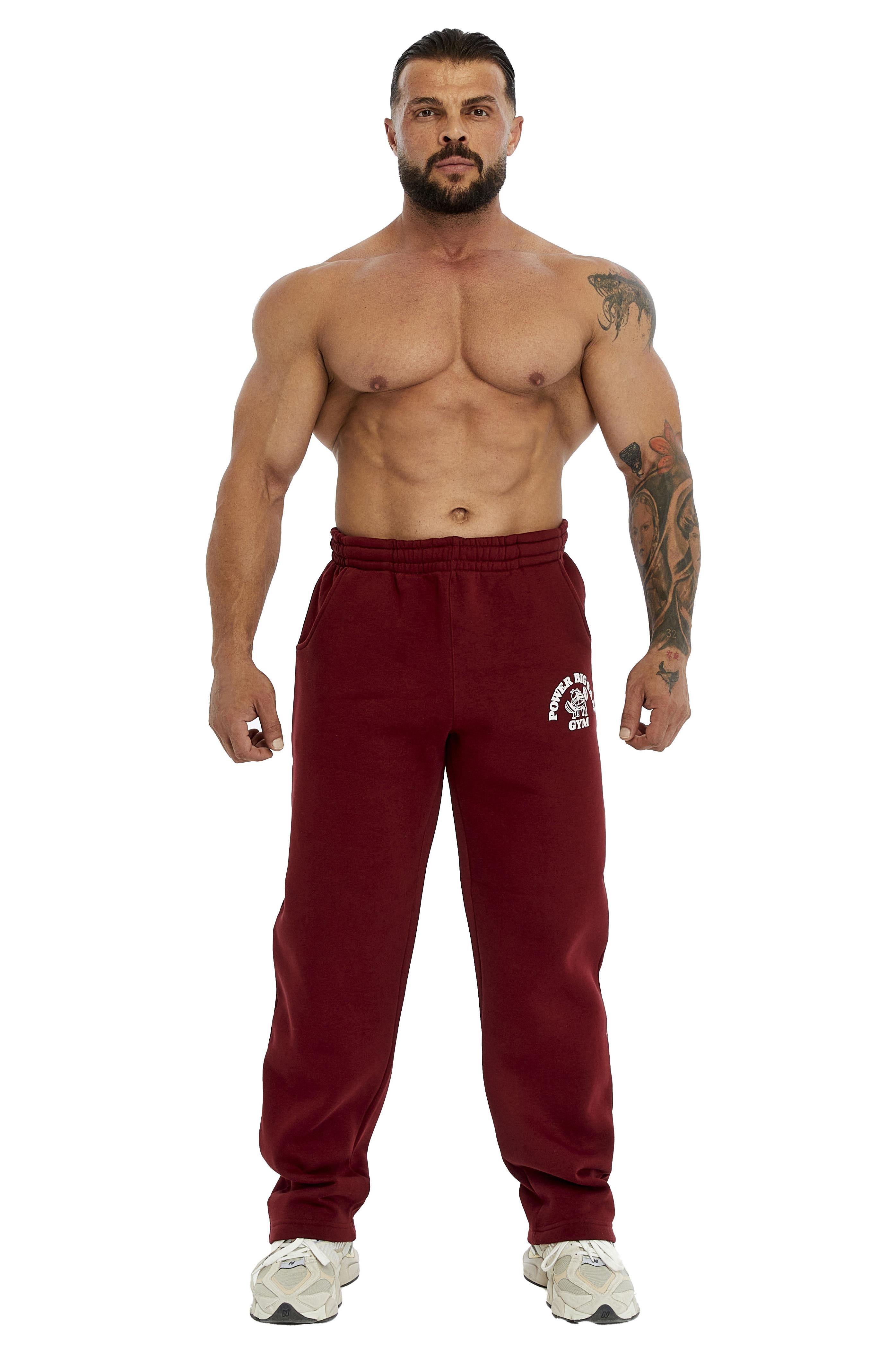 Erkek Bordo Kışlık Eşofman Altı Spor Pantolon Big Sam 975