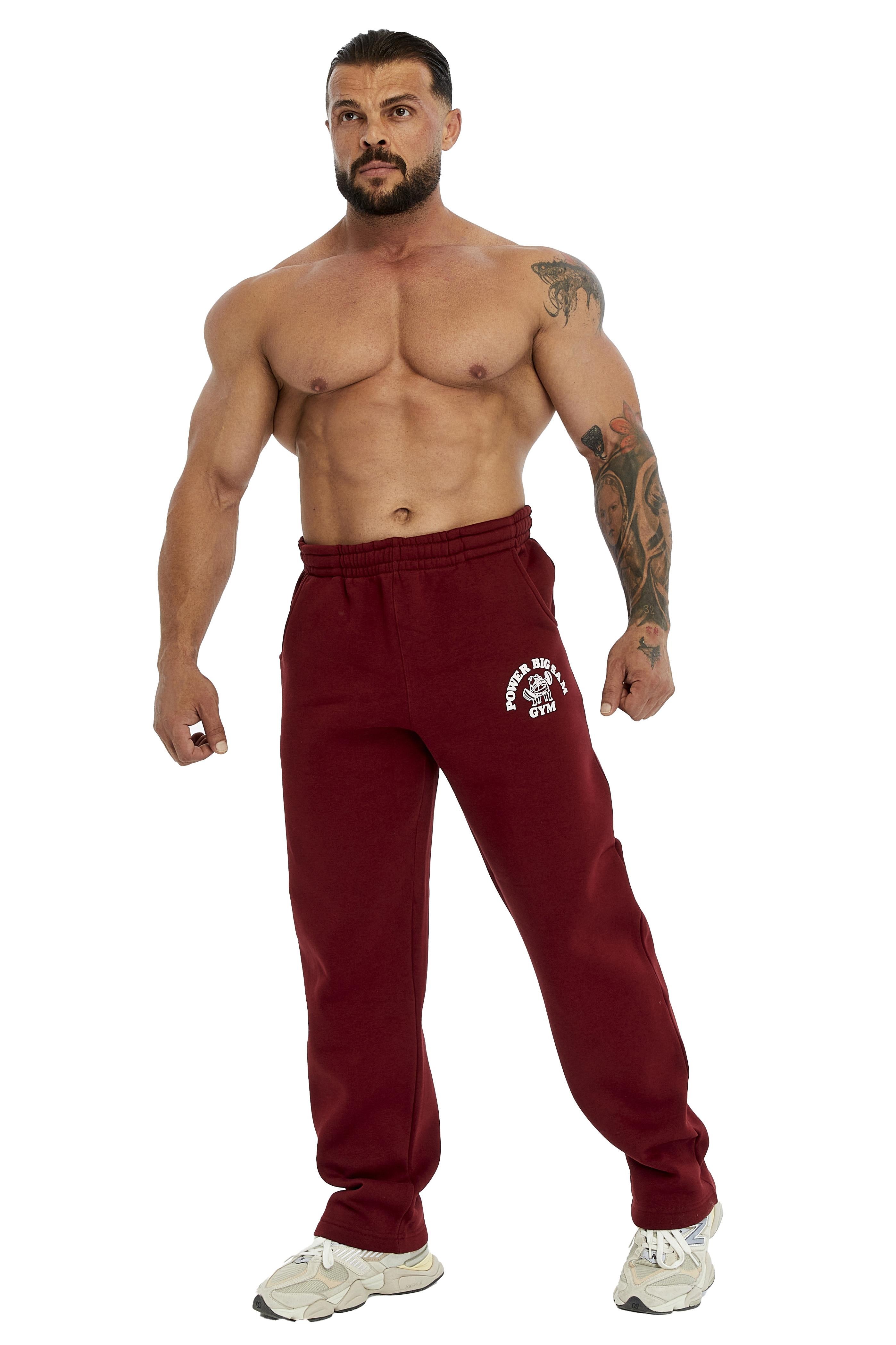 Erkek Bordo Kışlık Eşofman Altı Spor Pantolon Big Sam 975