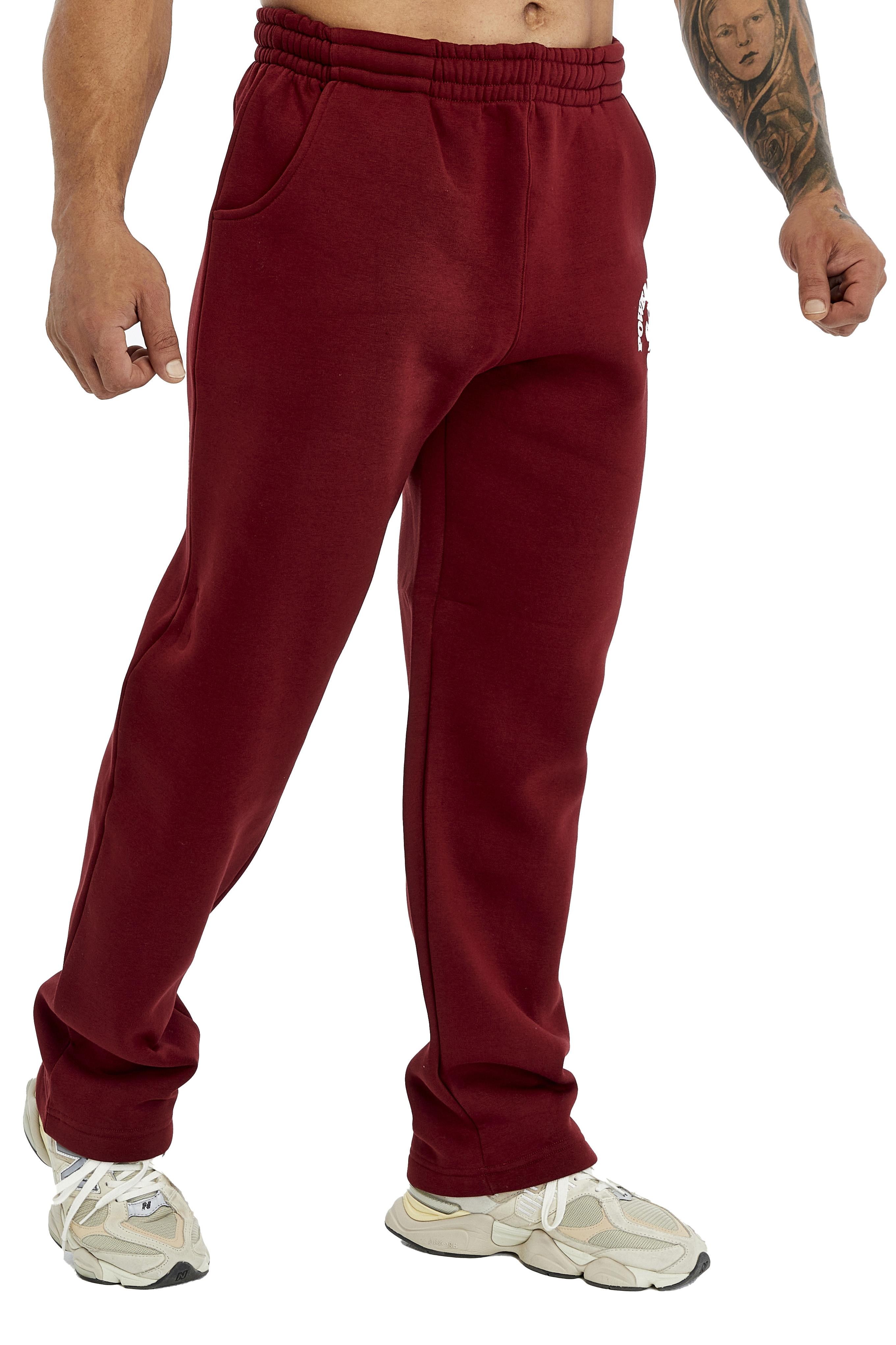 Erkek Bordo Kışlık Eşofman Altı Spor Pantolon Big Sam 975