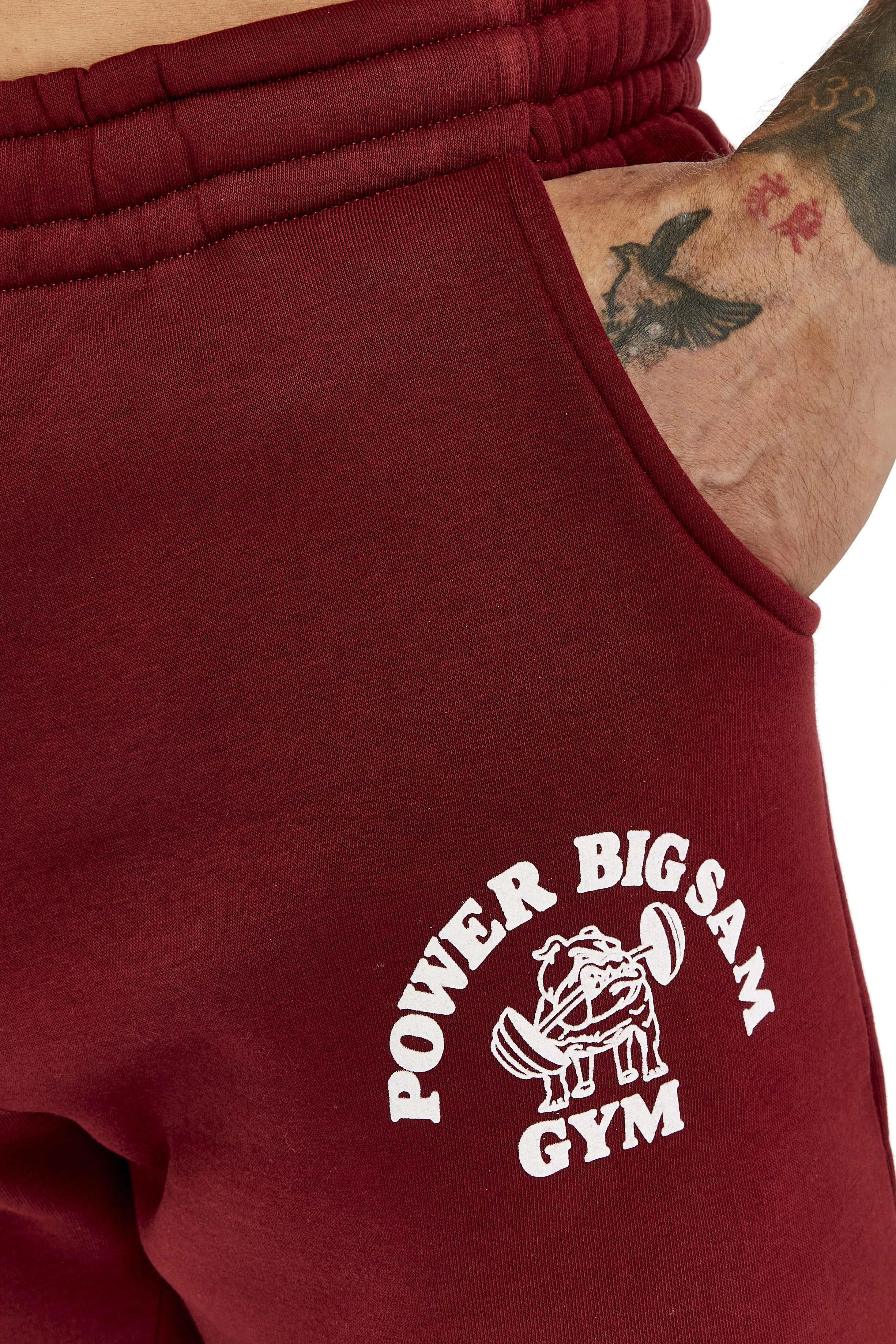 Erkek Bordo Kışlık Eşofman Altı Spor Pantolon Big Sam 975