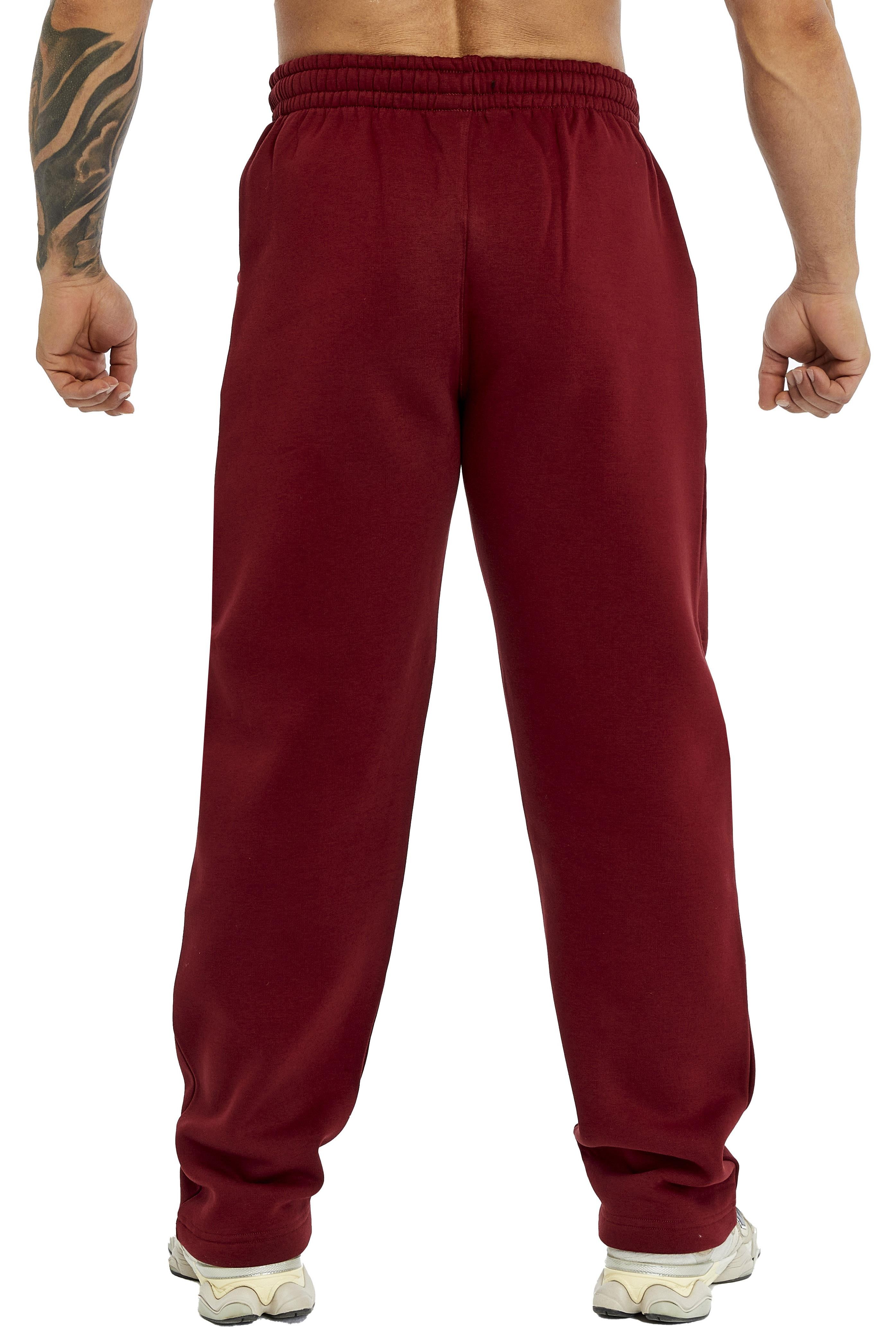 Erkek Bordo Kışlık Eşofman Altı Spor Pantolon Big Sam 975