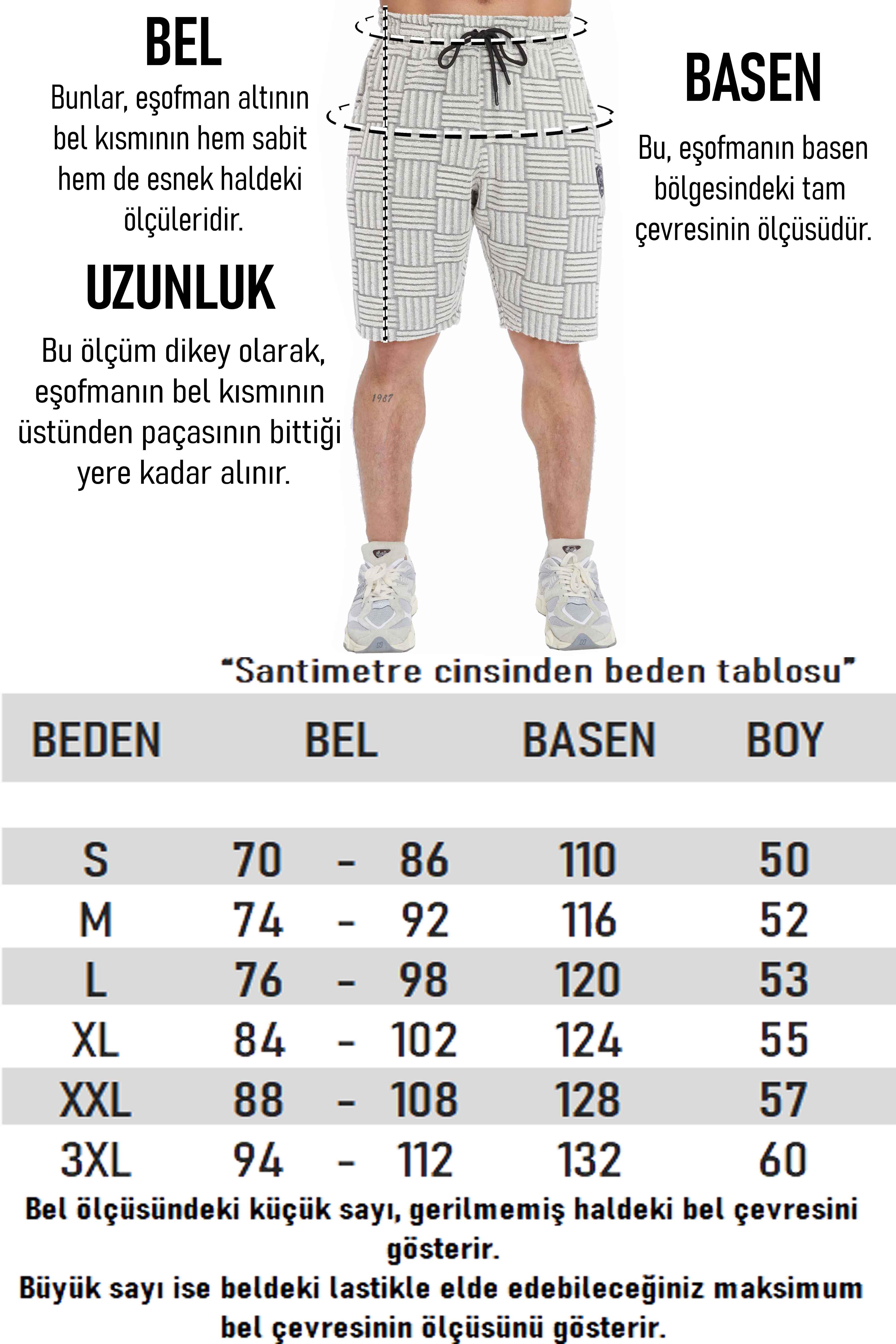 Erkek Dokulu Havlu Spor Şort BGSM 1517