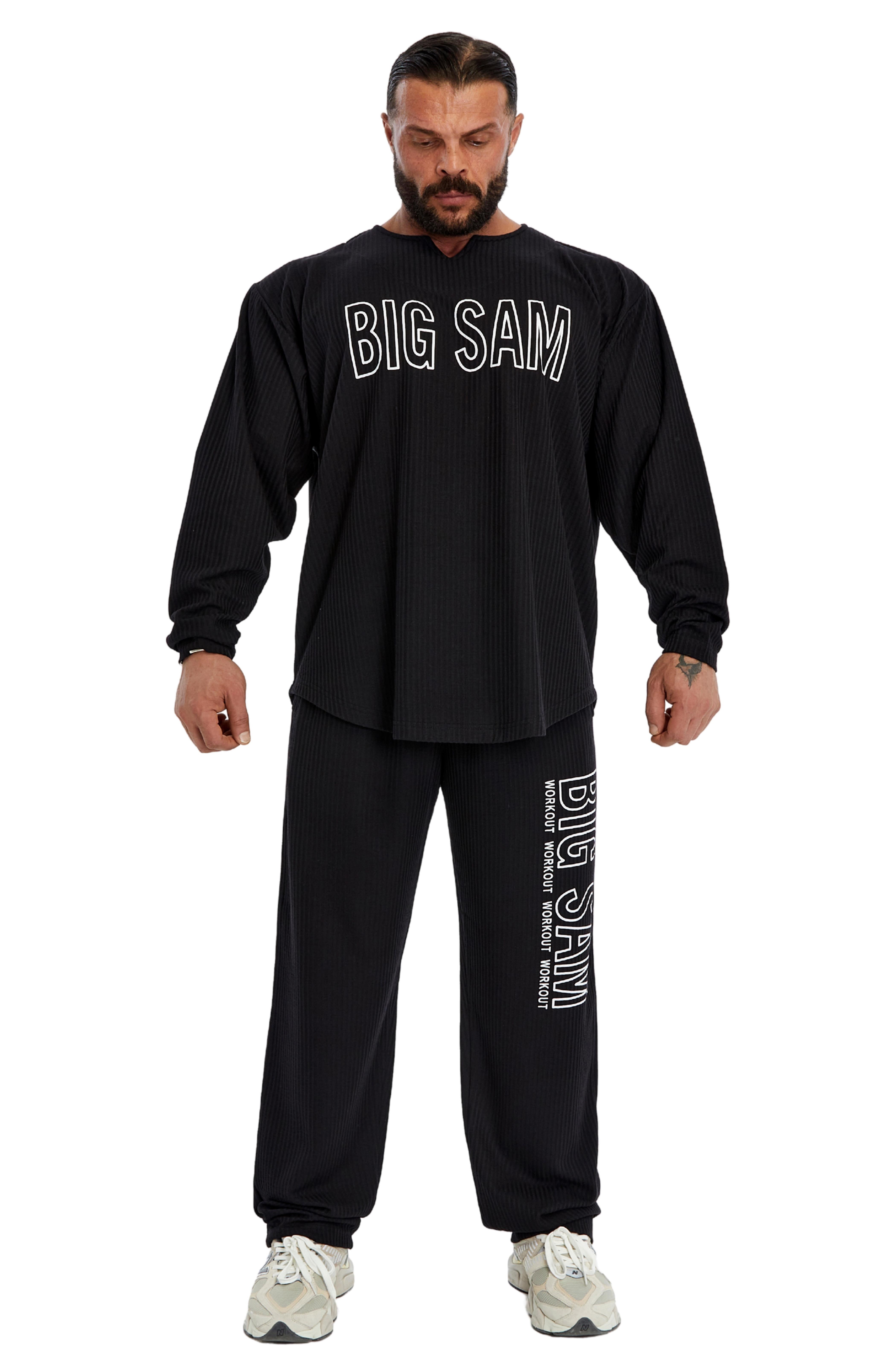 Erkek Eşofman Altı Düz Paça Spor Pantolon Big Sam 915