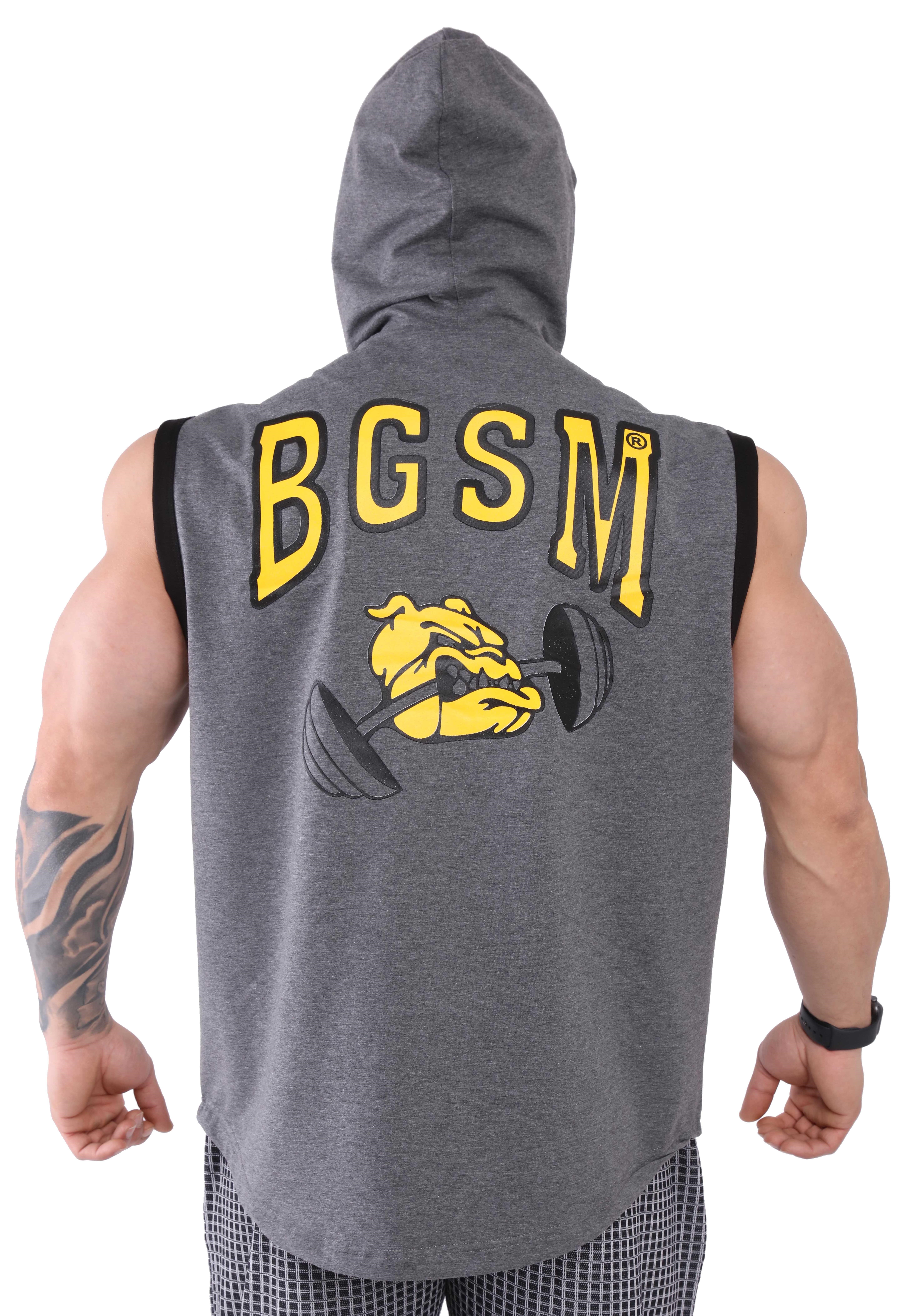 Erkek Fitness Bodybuilding Kapşonlu Yelek Antrasit Big Sam 3623