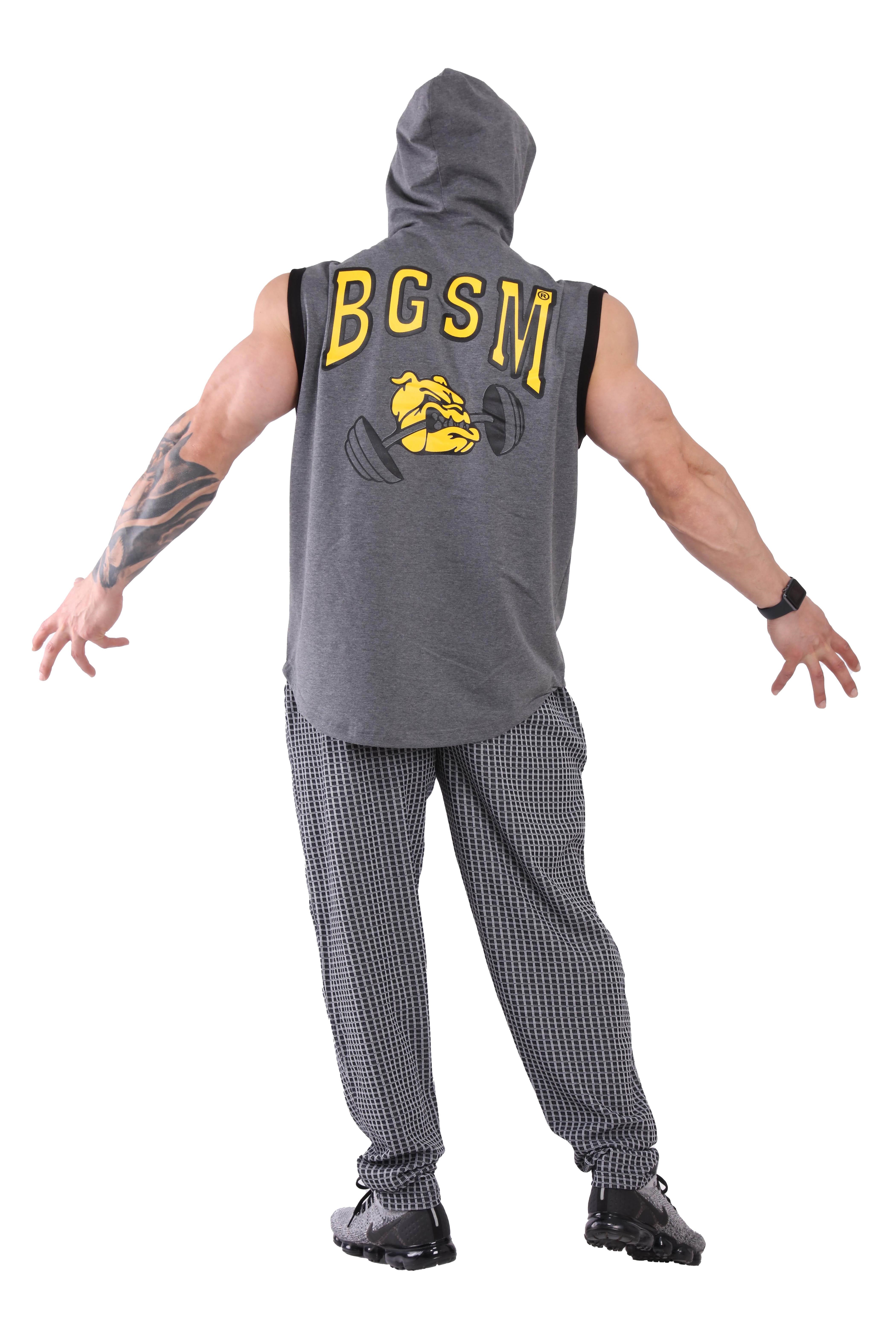 Erkek Fitness Bodybuilding Kapşonlu Yelek Antrasit Big Sam 3623