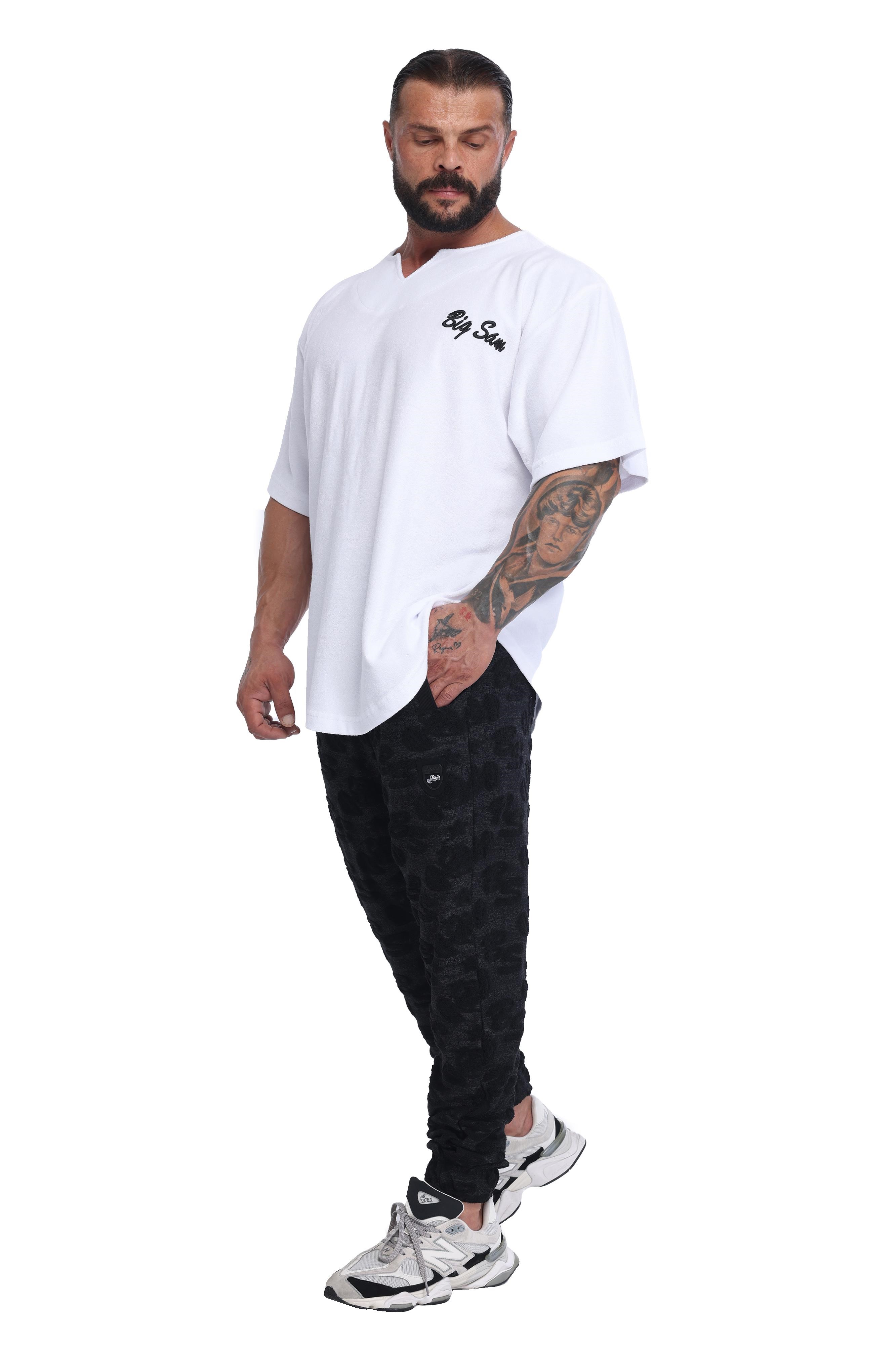 Erkek Havlu Jogger Pantolon Logolu Eşofman Altı BGSM PNT1345