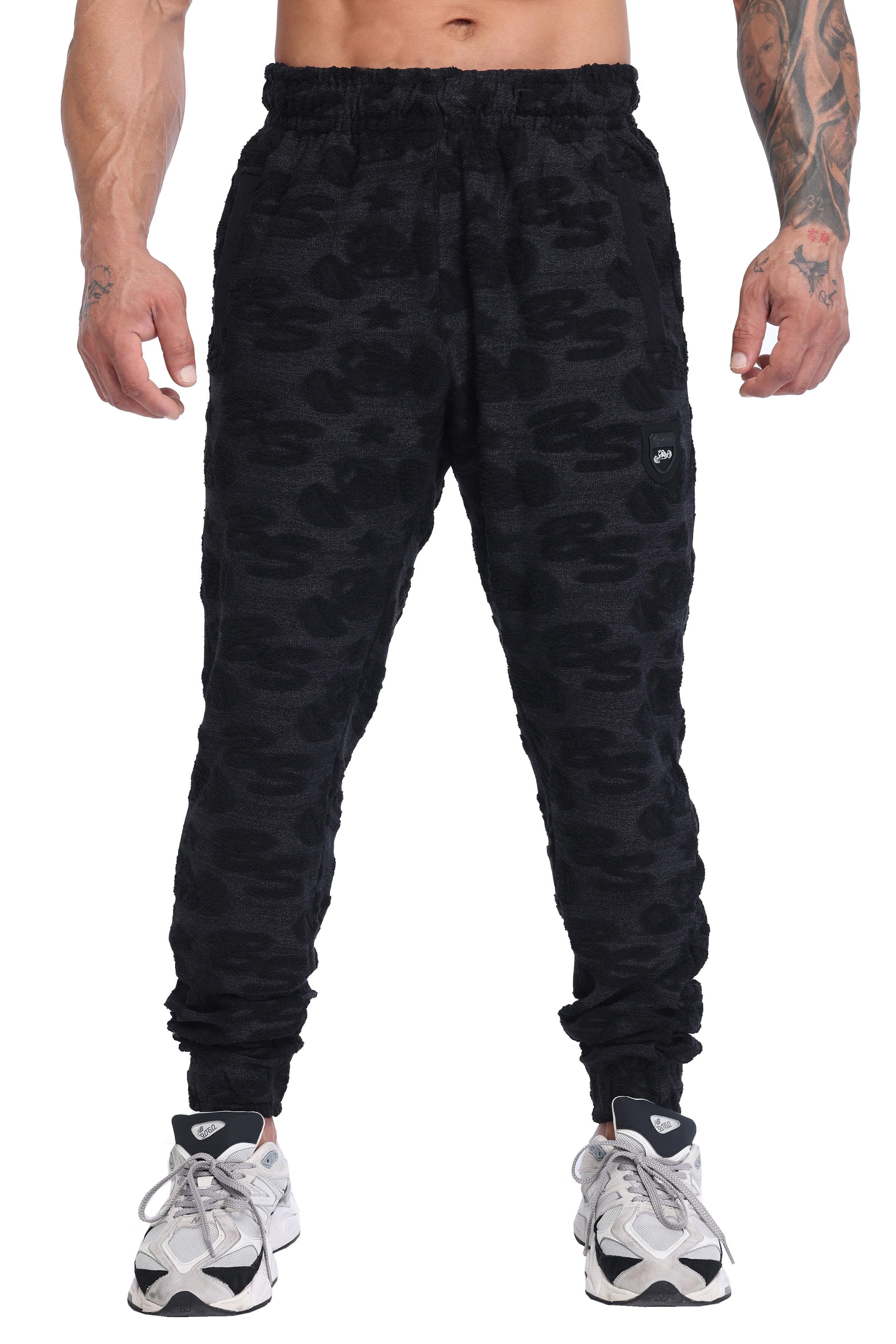 Erkek Havlu Jogger Pantolon Logolu Eşofman Altı BGSM PNT1345